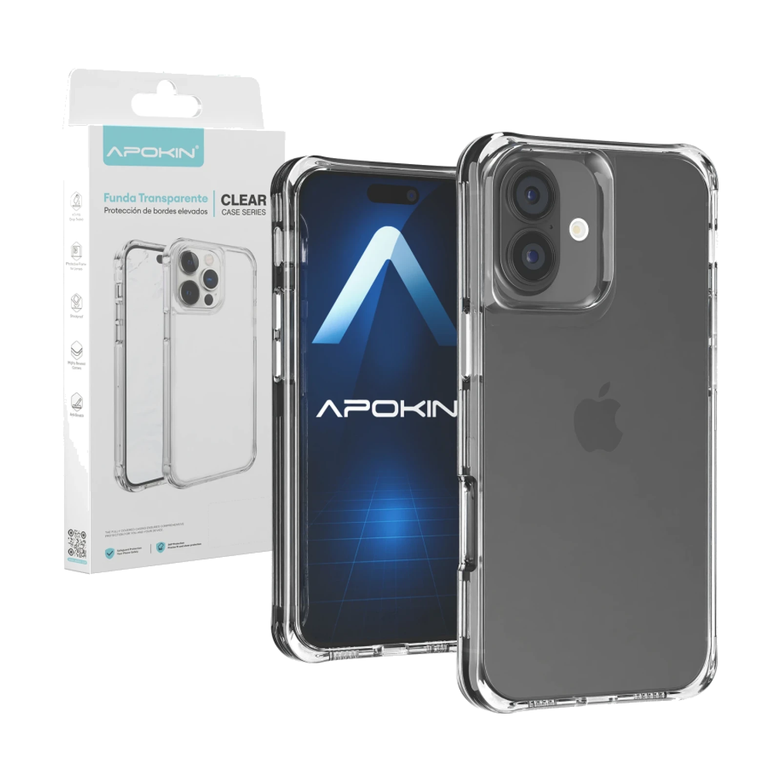 Funda Silicona iPhone 17 Transparente 3.3MM Extra Grosor
