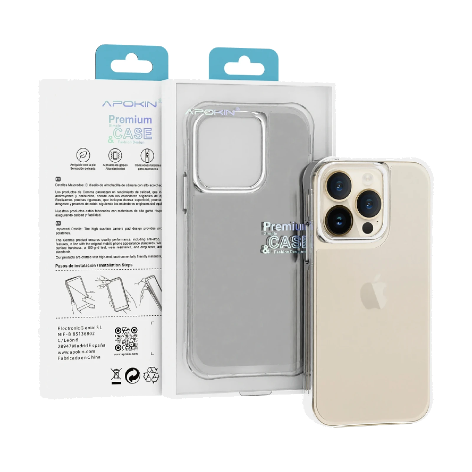 Funda Silicona iPhone 16 Pro Transparente 3.3MM Extra Grosor