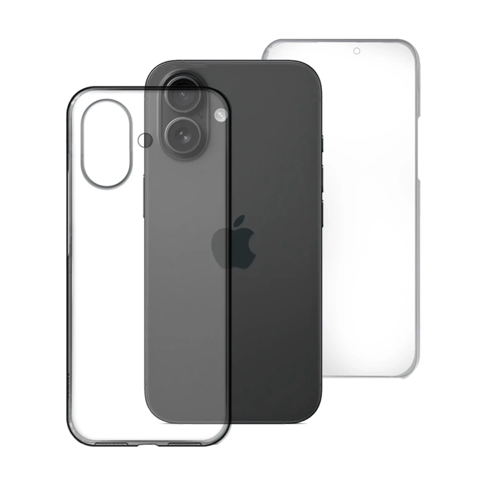 Funda Doble iPhone 16 Plus Silicona Transparente Delantera y Trasera