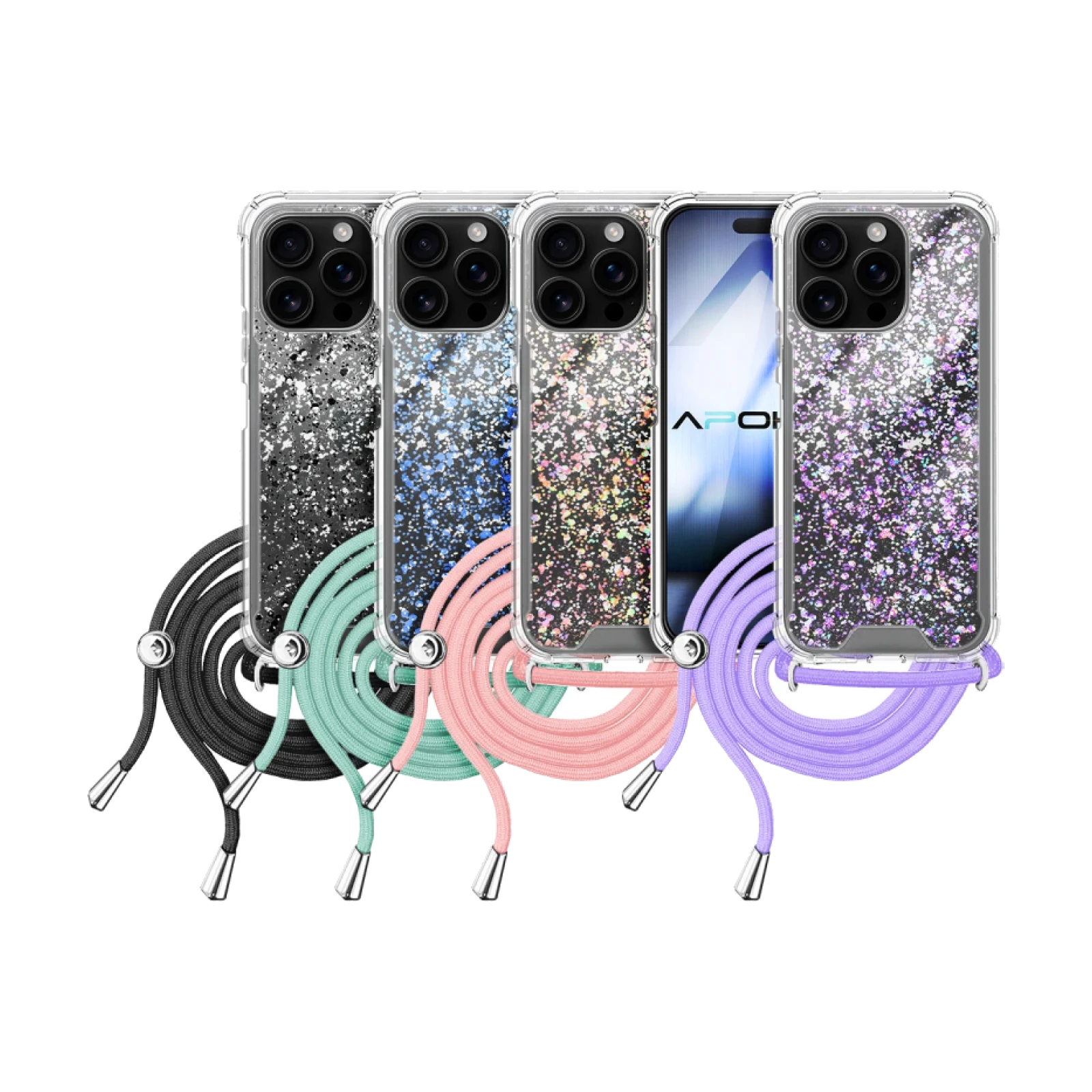 Funda Gel transparente con Cordón iPhone 16 Pro Max