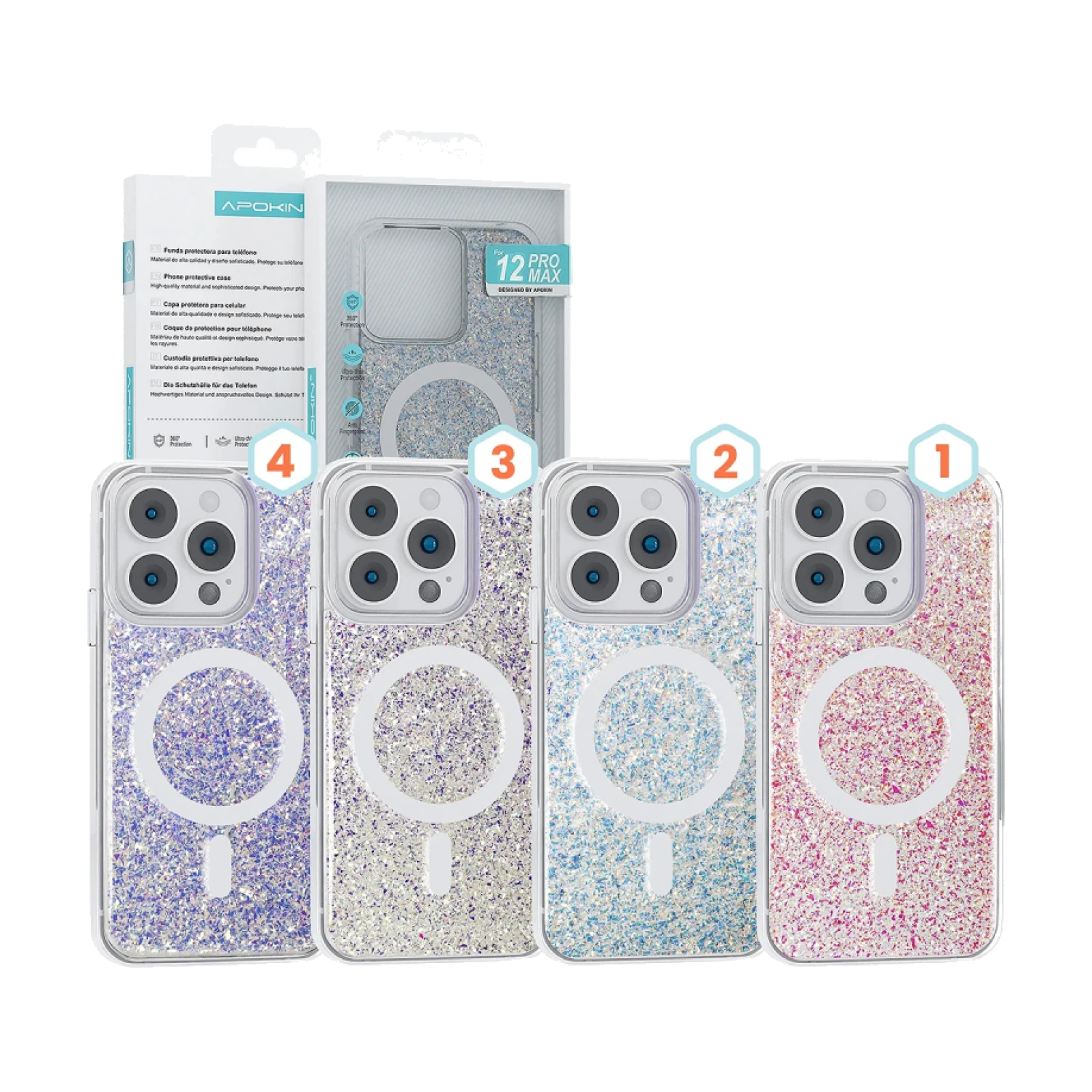 Funda Purpurina con Magsafe iPhone 12 Pro Max