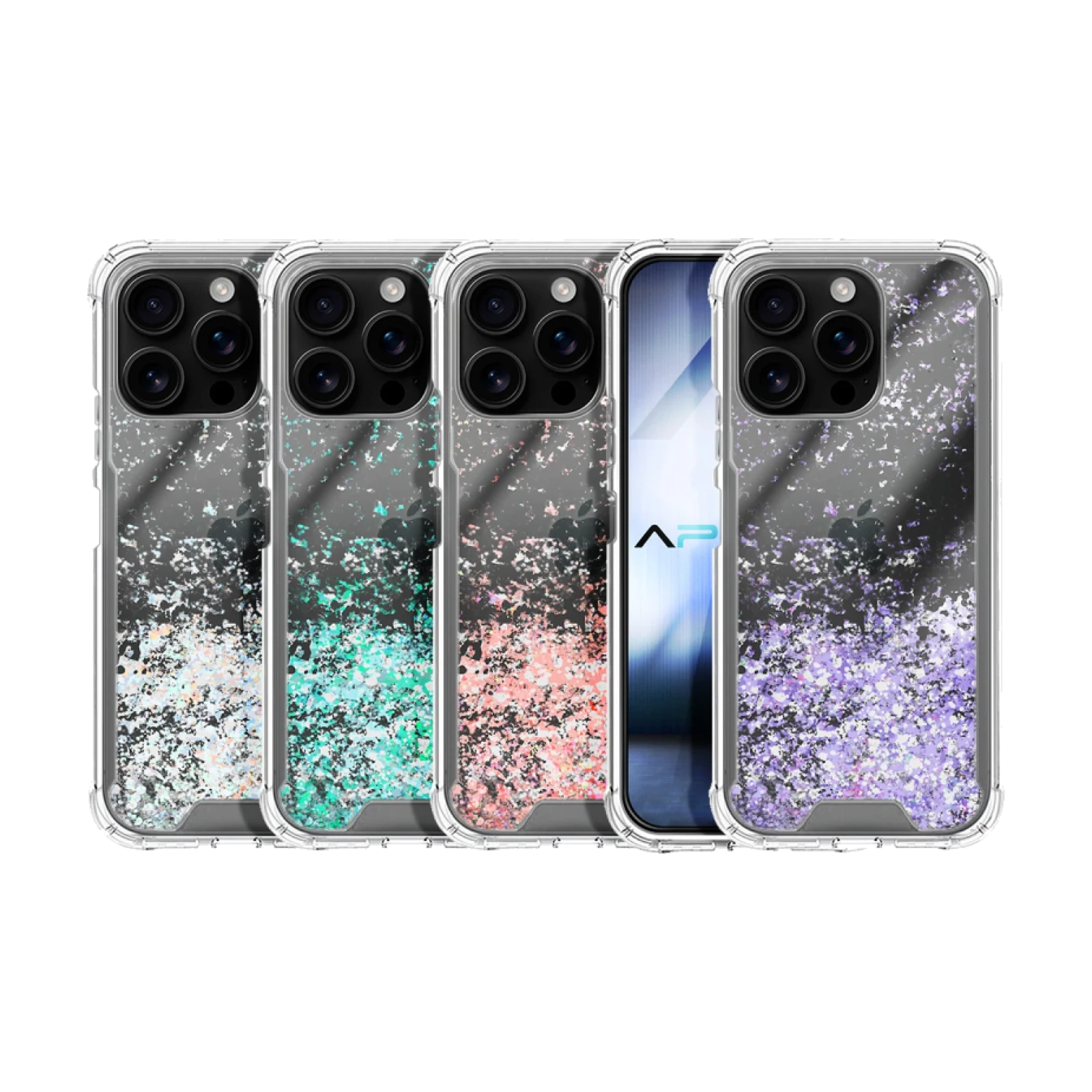 Funda Gel transparente purpurina iPhone 16 Pro