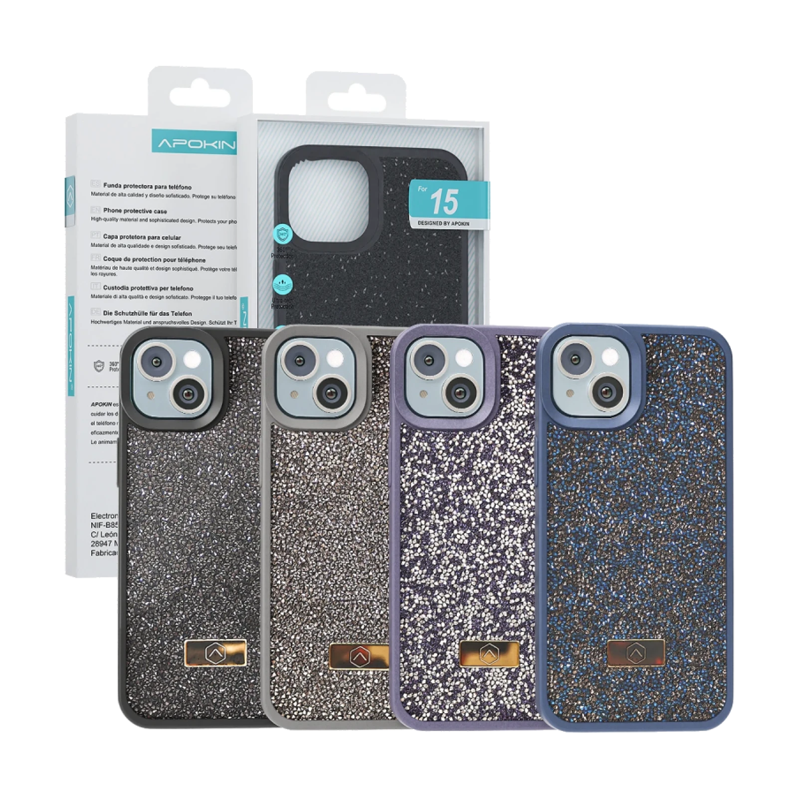 Funda Silicona con Cristales Diamante iPhone 13/14