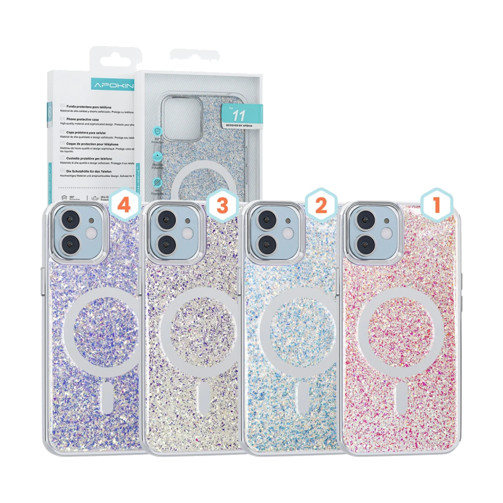 Funda Purpurina con Magsafe iPhone 11