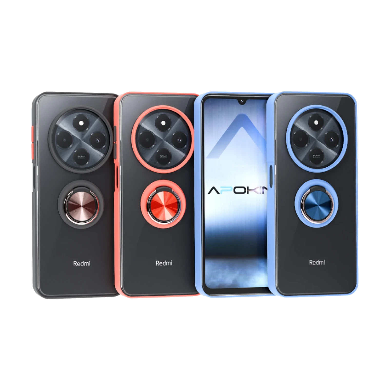 Funda Gel Xiaomi Redmi 14C man con soporte Smoked