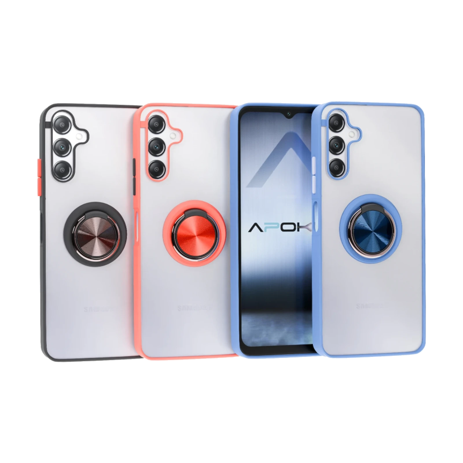 Funda Gel Samsung Galaxy A16 Iman con soporte Smoked