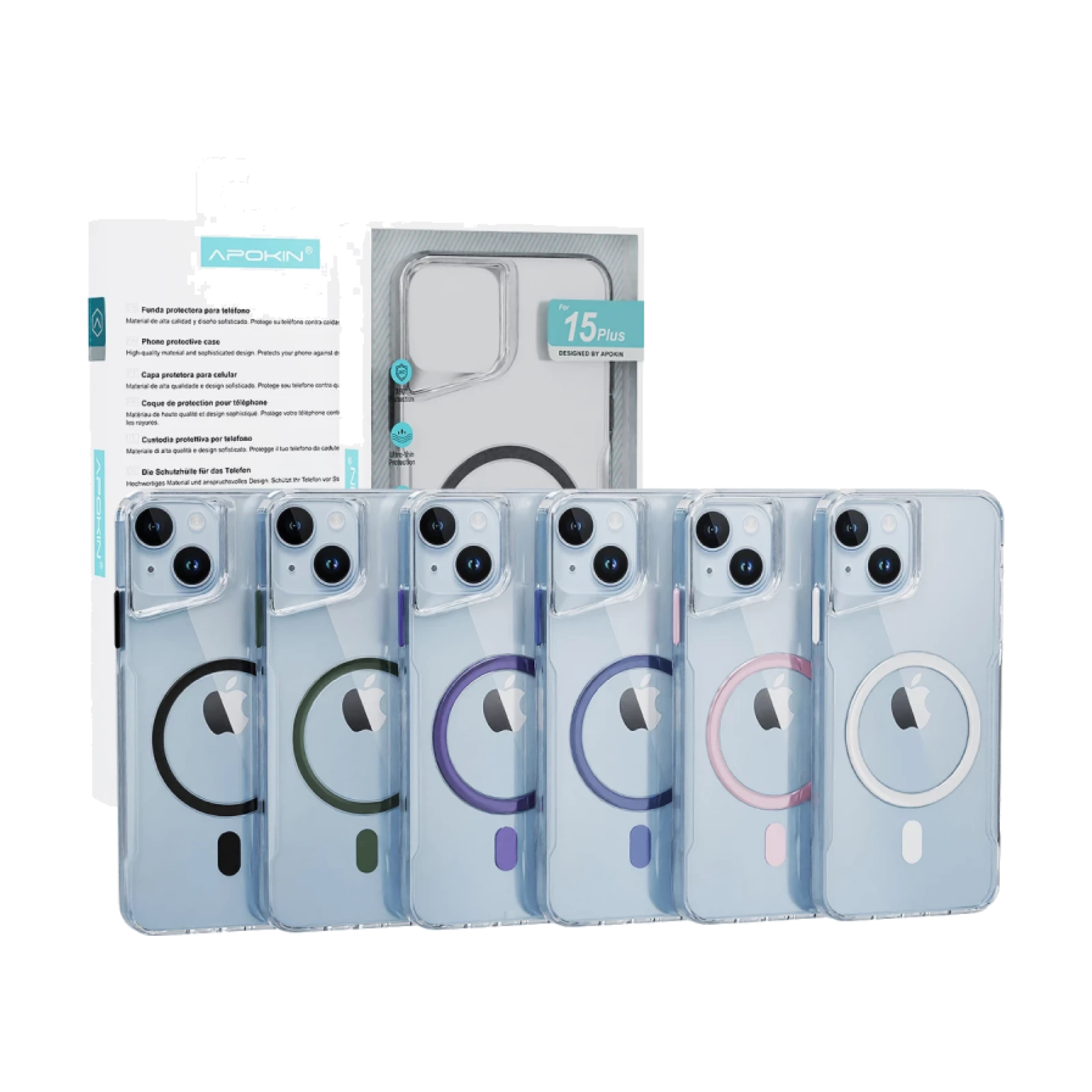 Funda con Magsafe Transparente Apokin iPhone 16 Pro