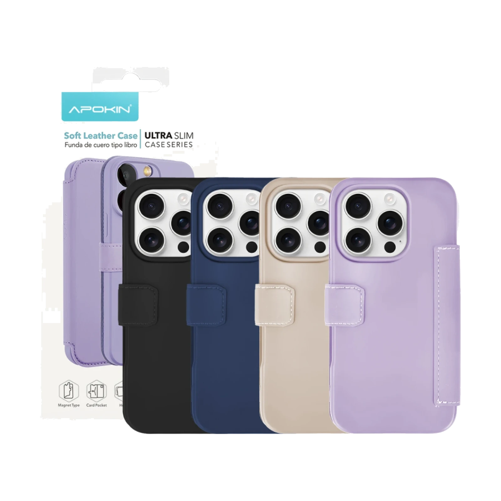 Funda de Tapa Silicona Suave para iPhone 16 Pro