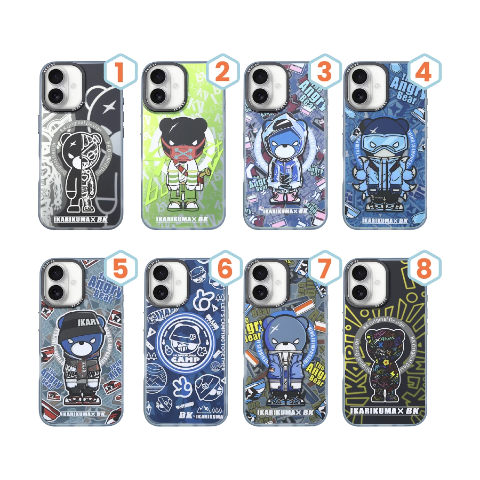 Funda Premium Mikalen Black Bear con Magsafe 8 Diseños iPhone 16