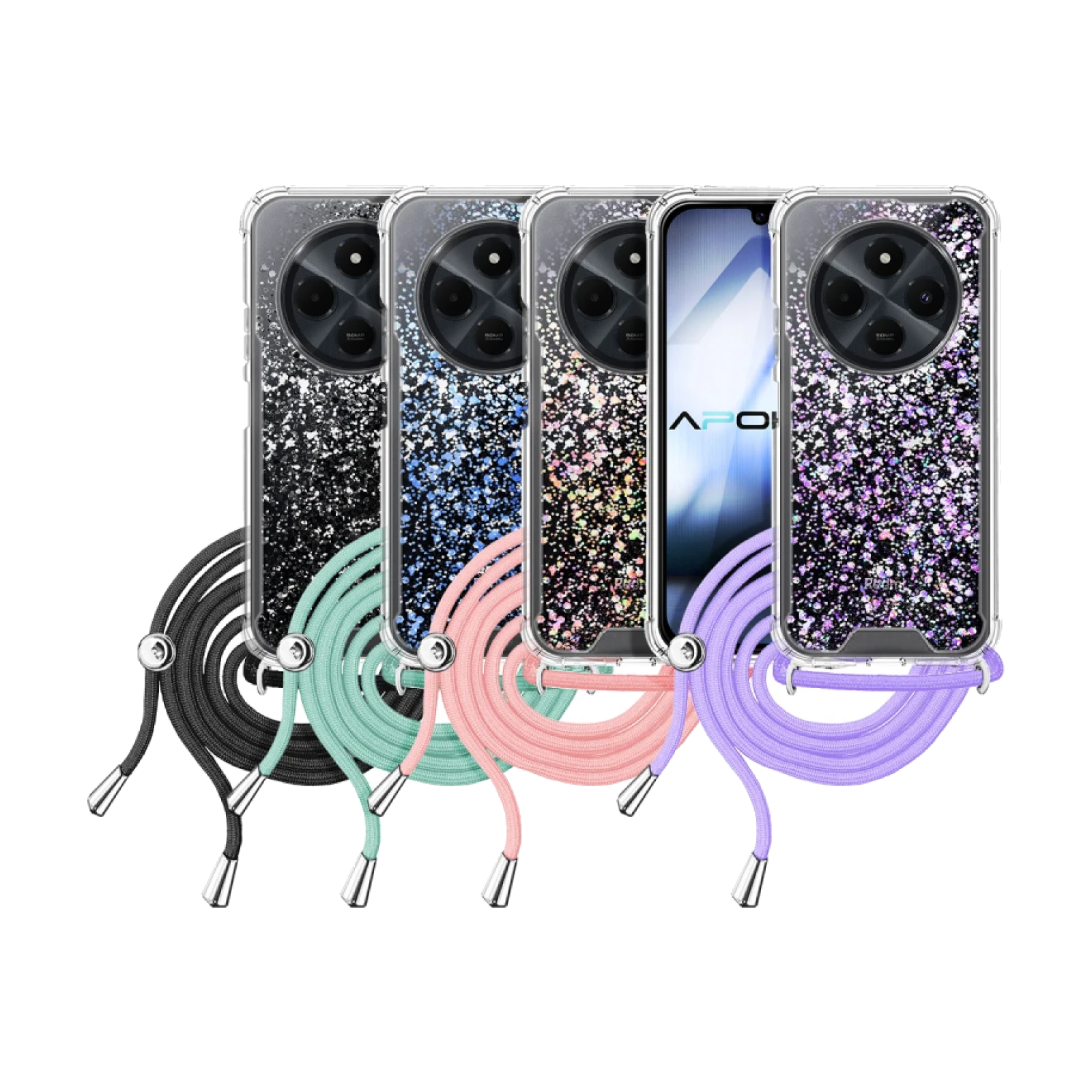Funda Gel transparente con Cordón Xiaomi Redmi 14C