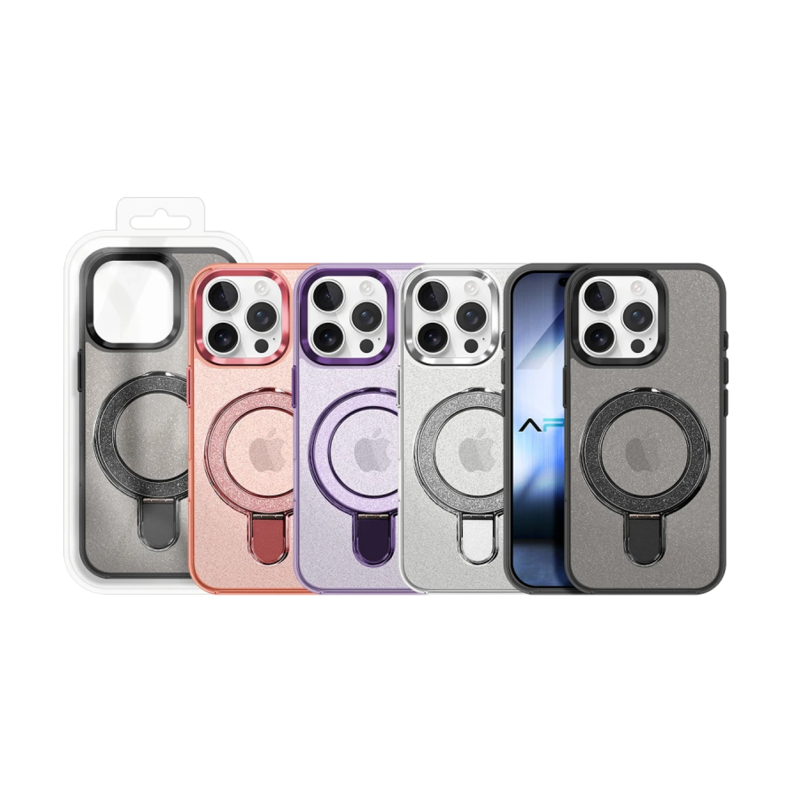 Funda Purpurina Magsafe Con Anilla Magsafe iPhone 15 Pro
