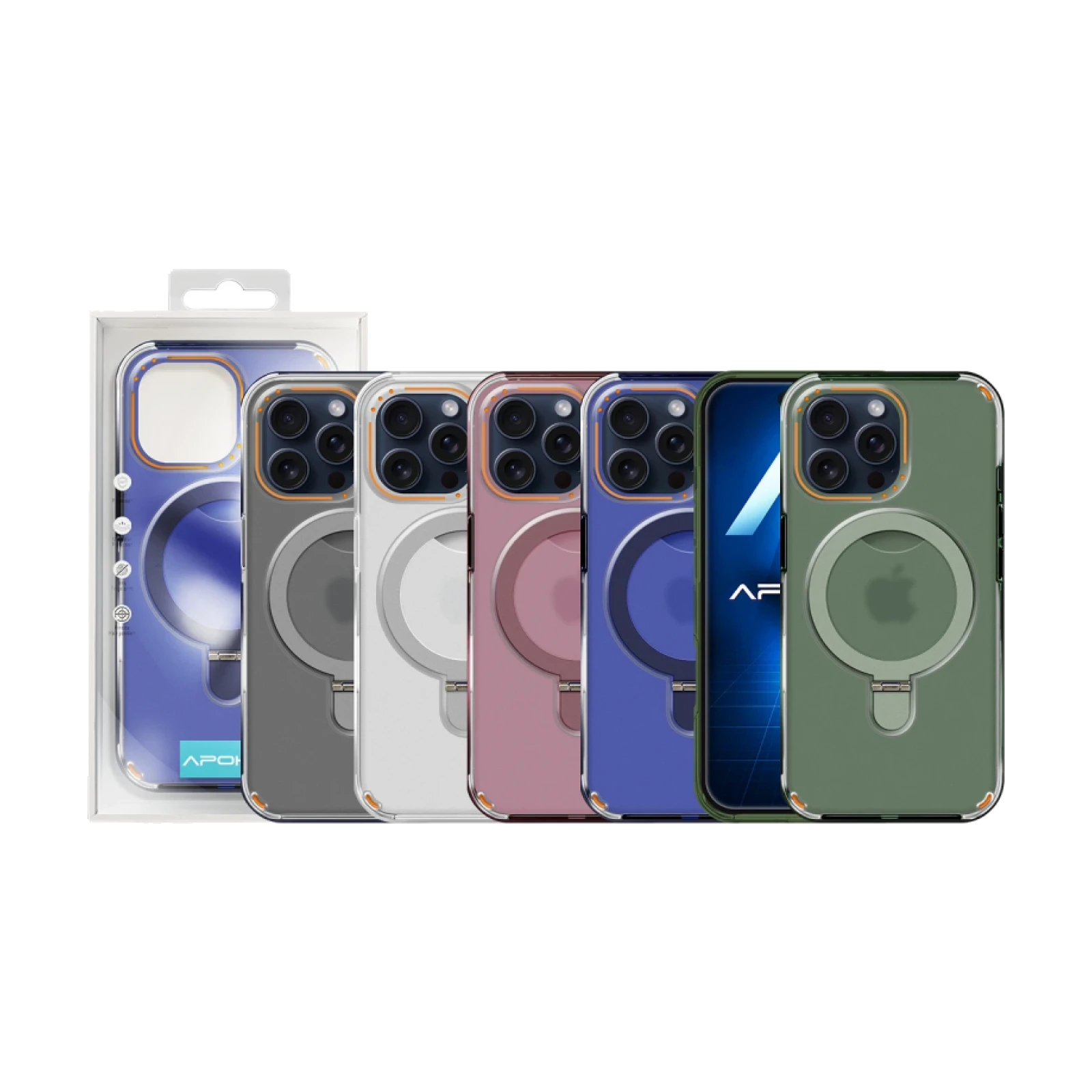 Funda Smoked Magsafe Con Anilla iPhone 15 Pro Max