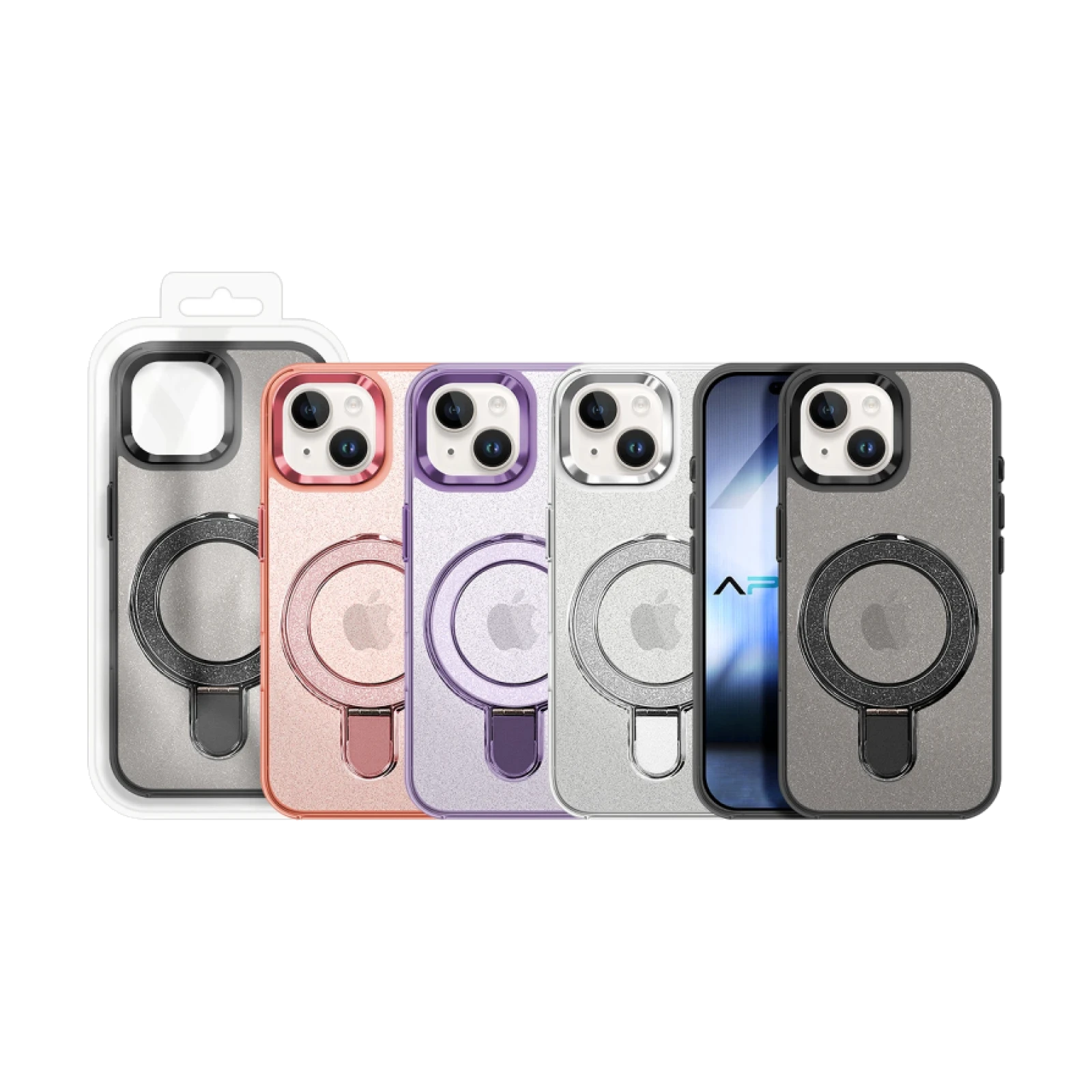 Funda Purpurina Magsafe Con Anilla Magsafe iPhone 15