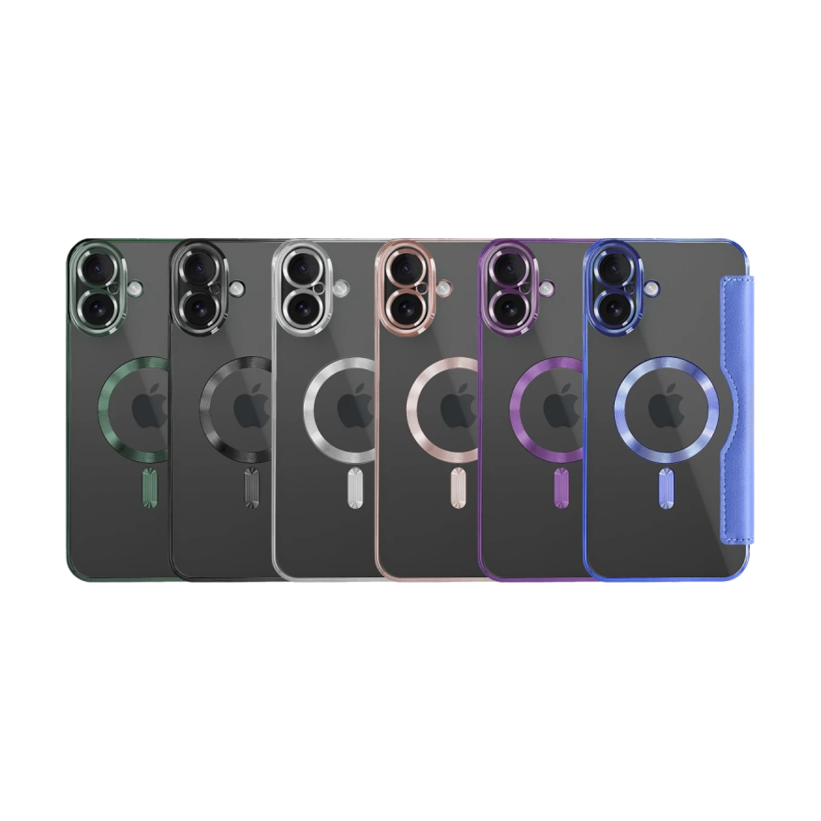 Funda Mocome de Tapa Cromado con Magsafe para iPhone 16