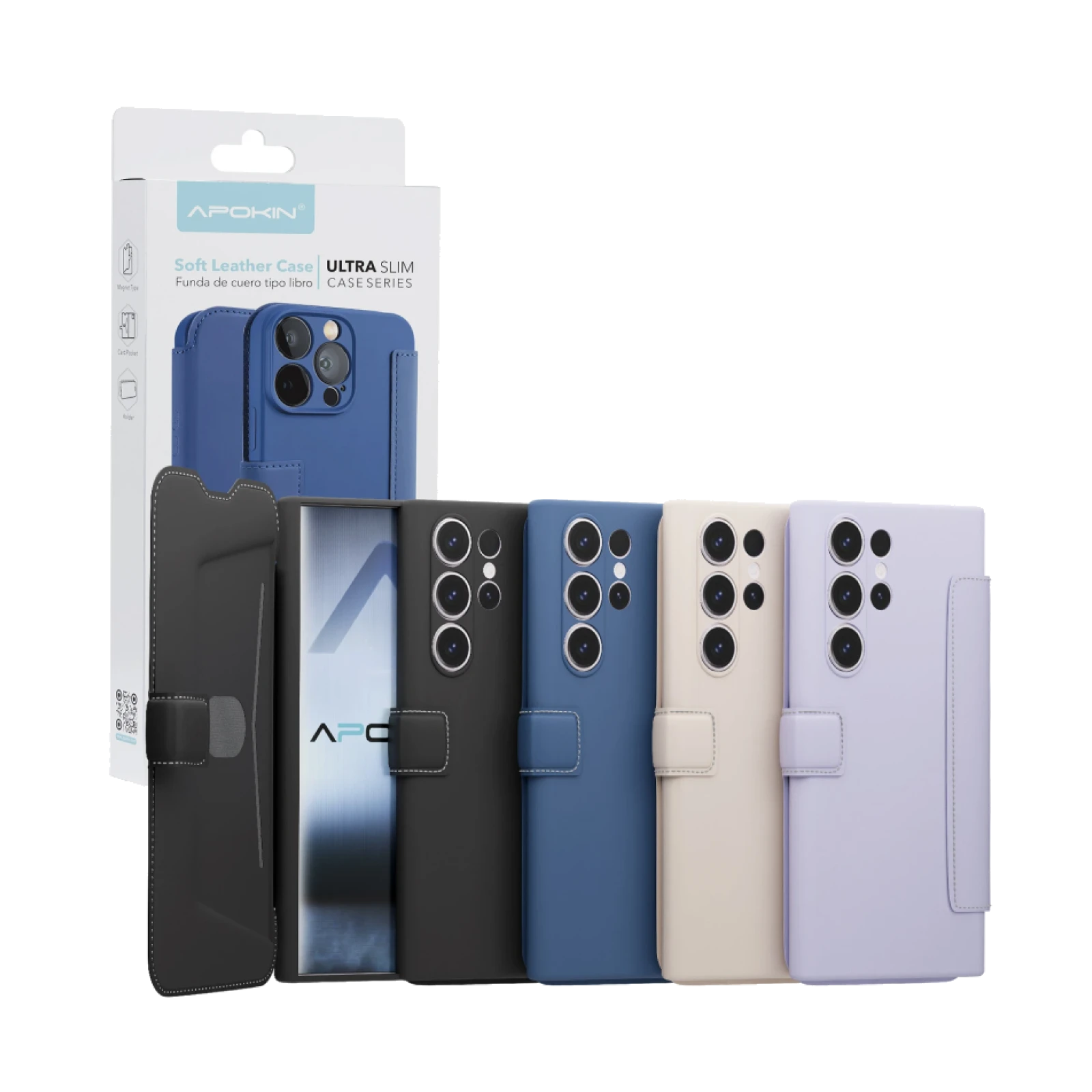 Funda de Tapa Silicona Suave para Samsung S24 Ultra