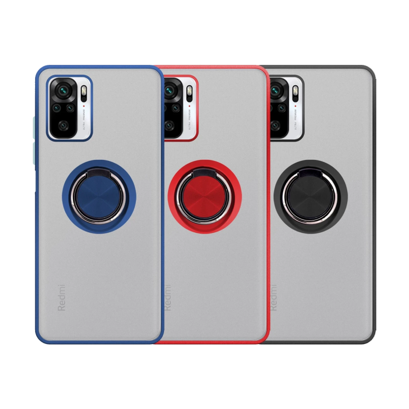 Funda Gel Xiaomi Redmi Note 10 4G/10S Iman con soporte Smoked