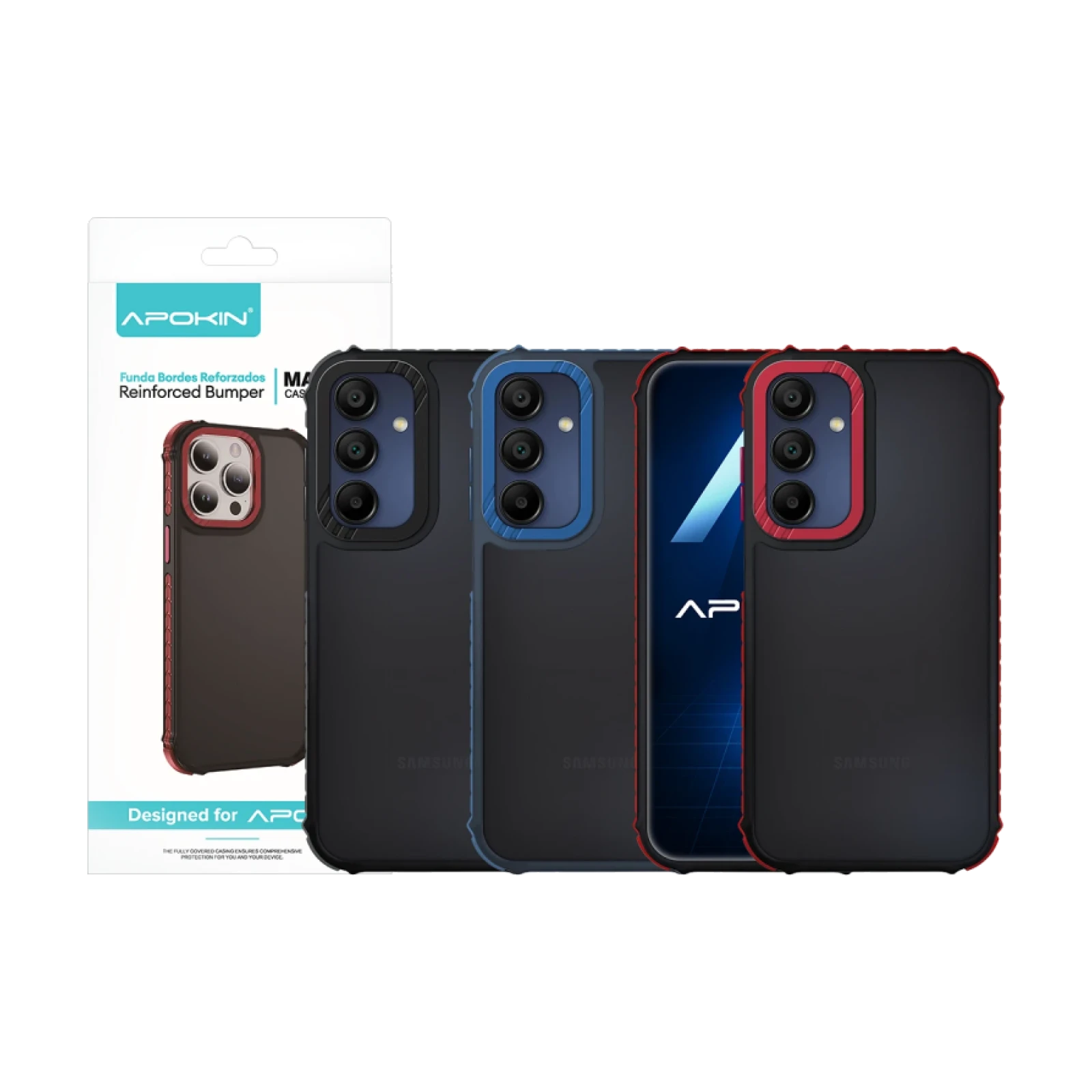 Funda Smoked Rock Apokin Samsung A15 3-Color