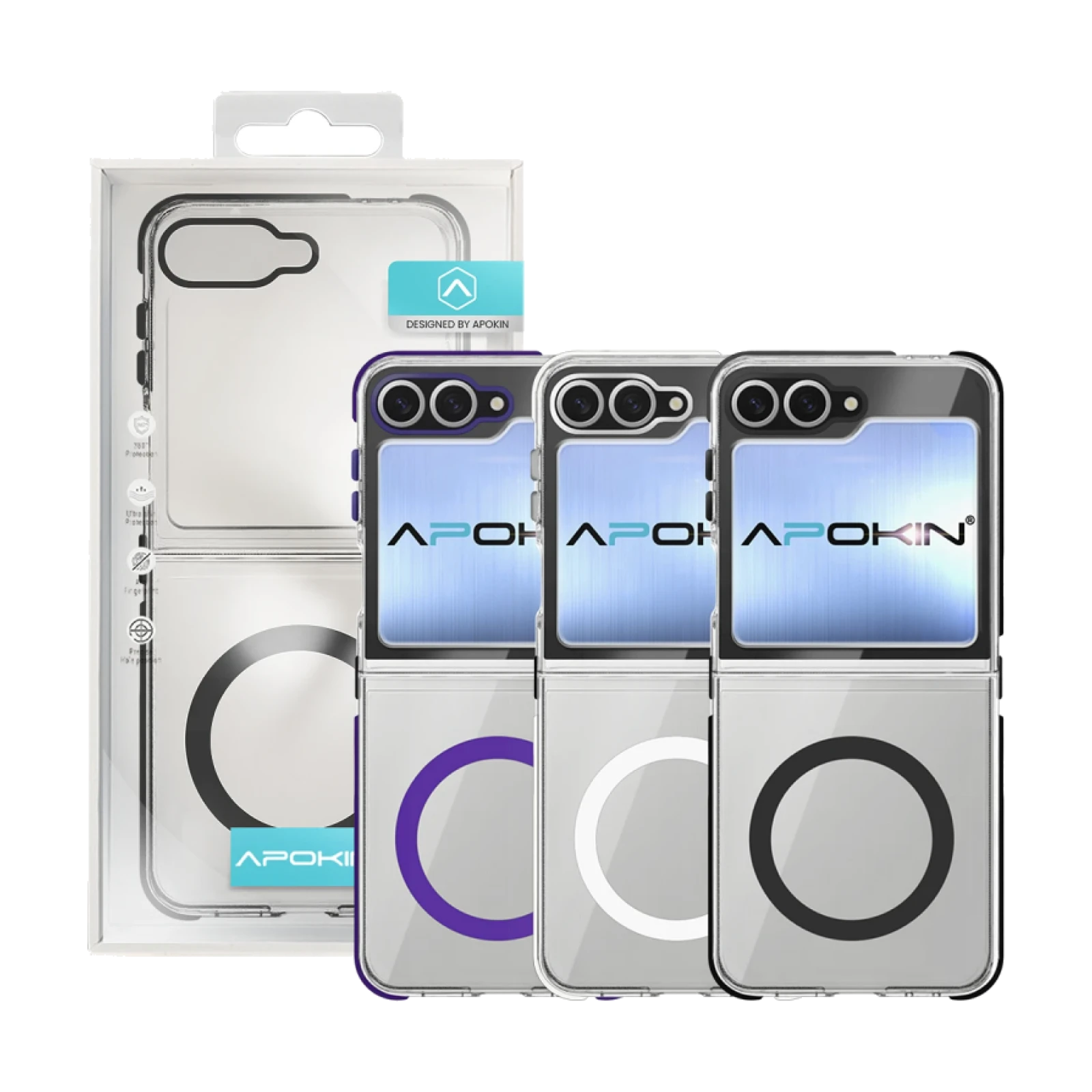 Funda Transparente con Magsafe Apokin Samsung Z Flip 6