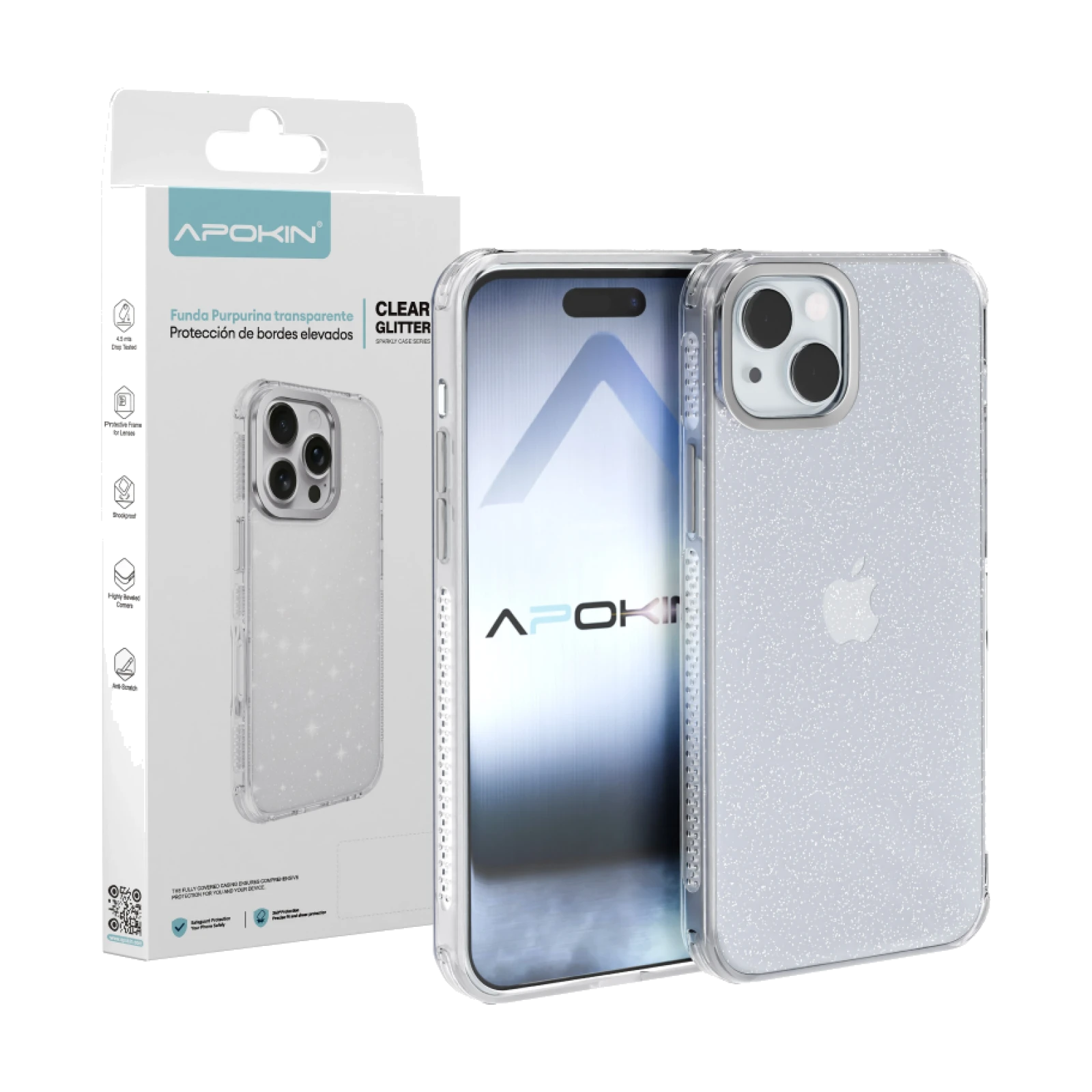 Funda Purpurina Transparente iPhone 13/14