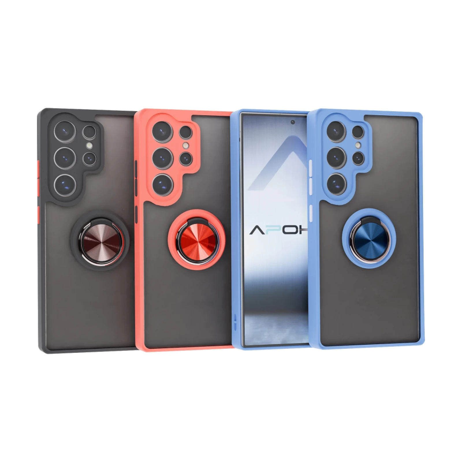 Funda Gel Samsung Galaxy S25 Ultra Iman con soporte Smoked
