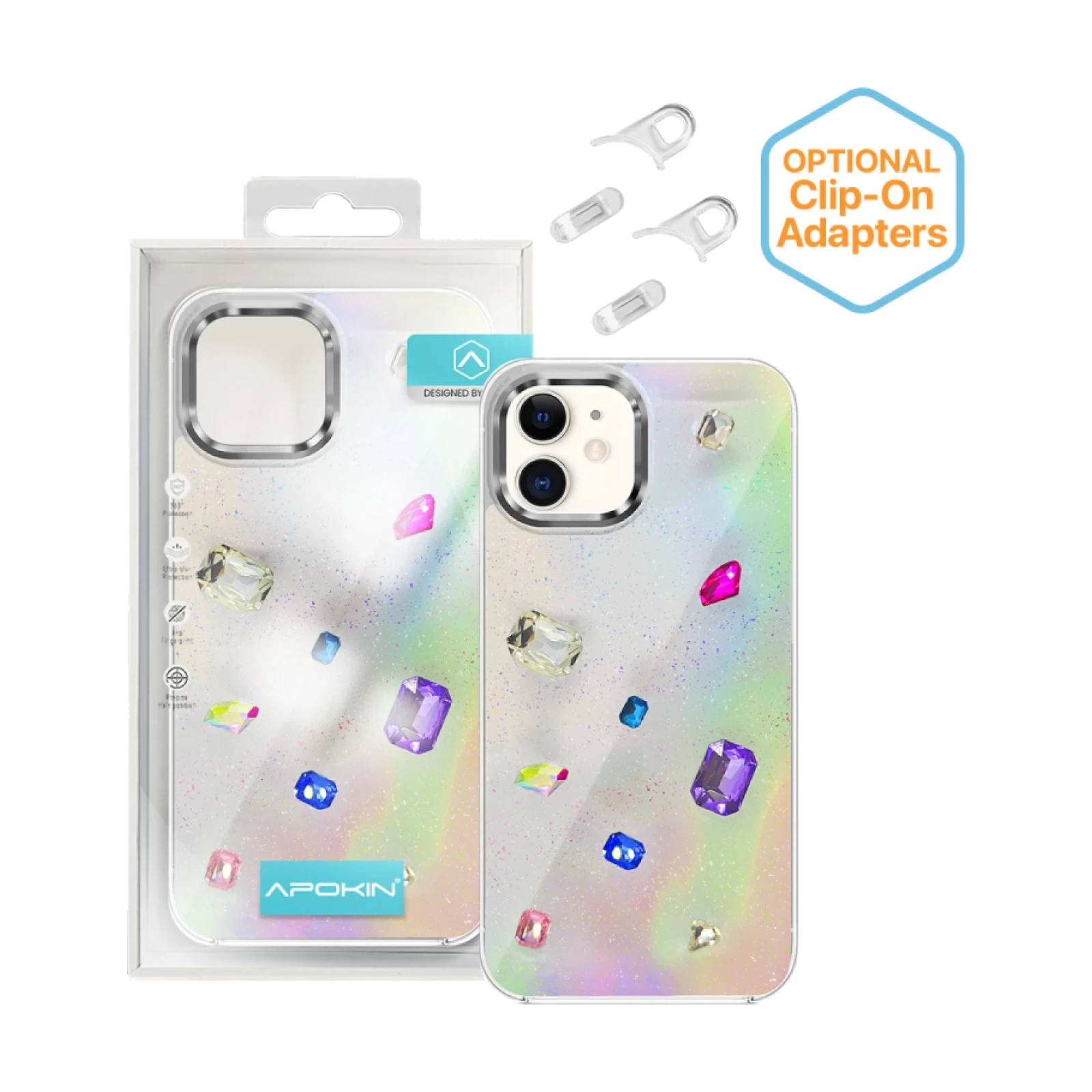 Funda Iridiscente con Piedras para iPhone 11