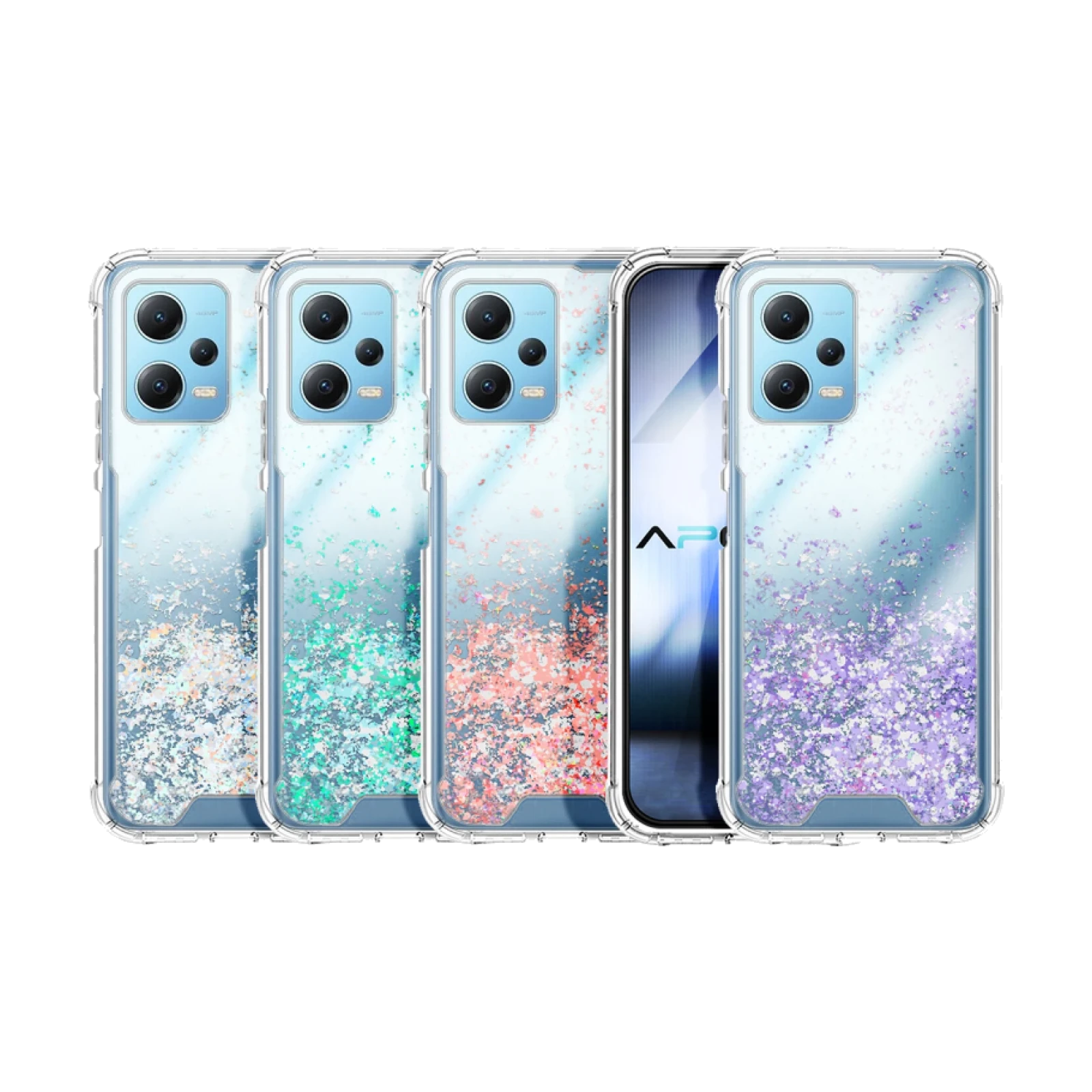 Funda Gel transparente purpurina Xiaomi Redmi Note 12 4G