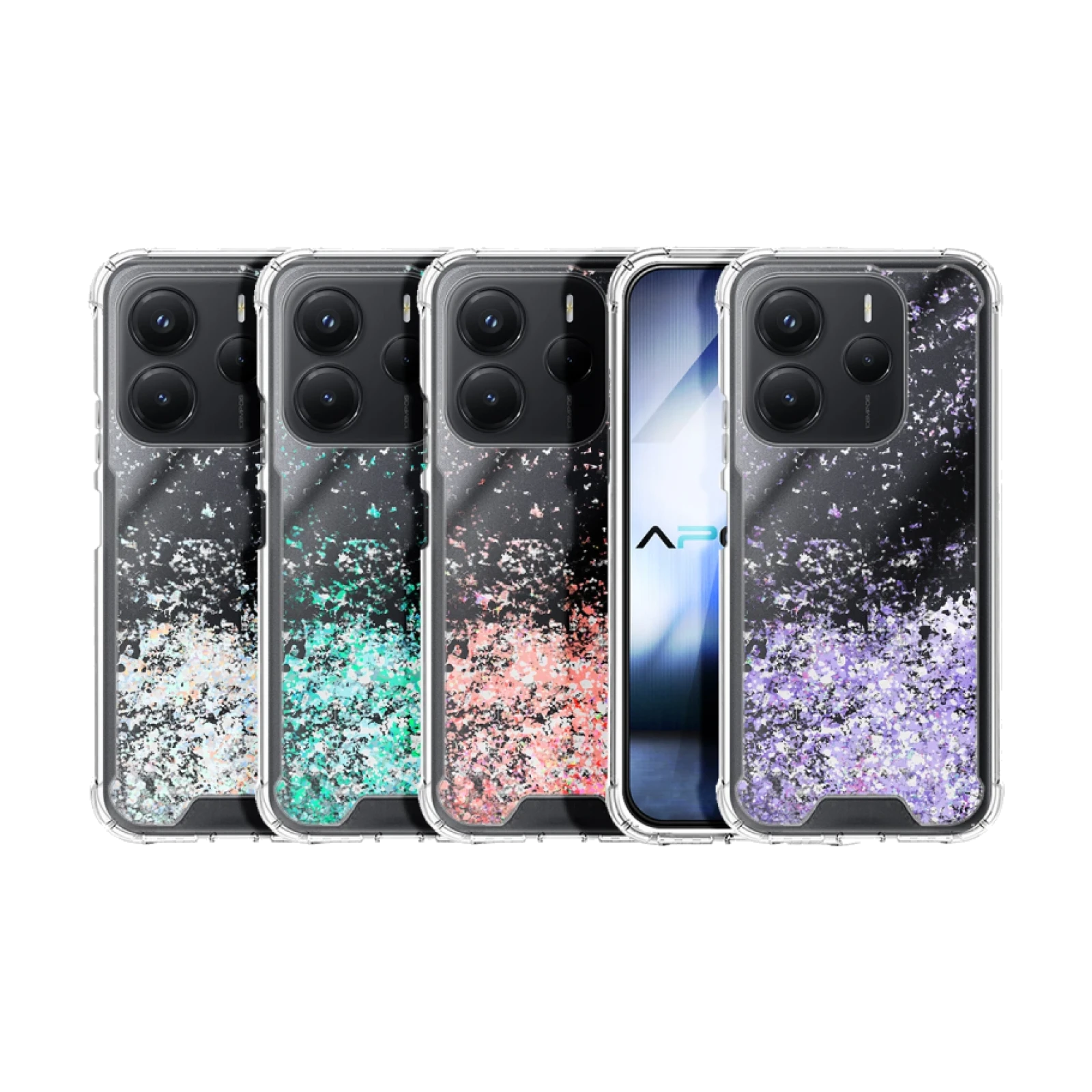 Funda Gel transparente purpurina Xiaomi Redmi Note 14 5G