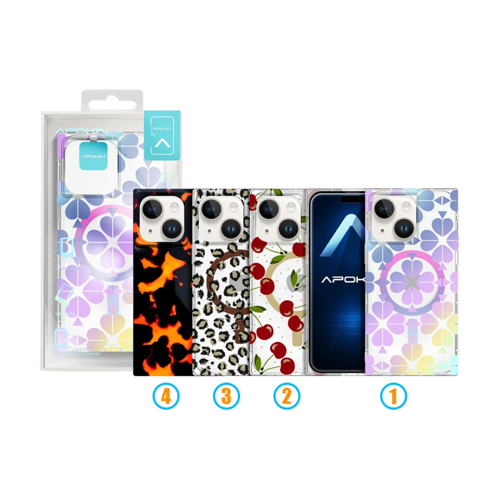 Funda Metalizada Magsafe con Dibujos iPhone 13/14