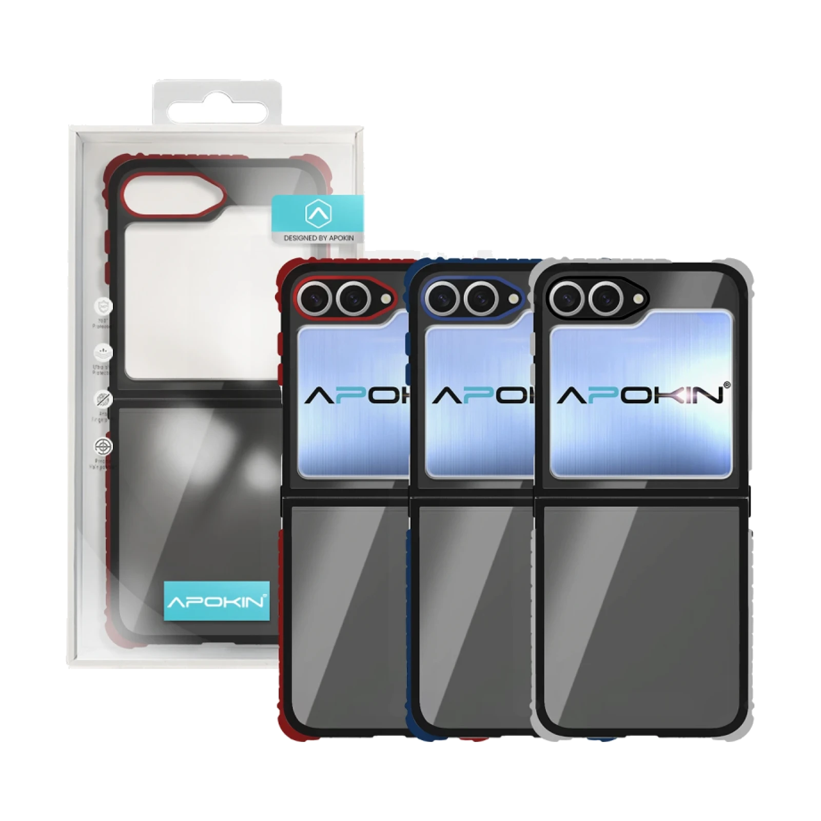 Funda Smoked Rock Apokin Samsung Z Flip 6 3-Color