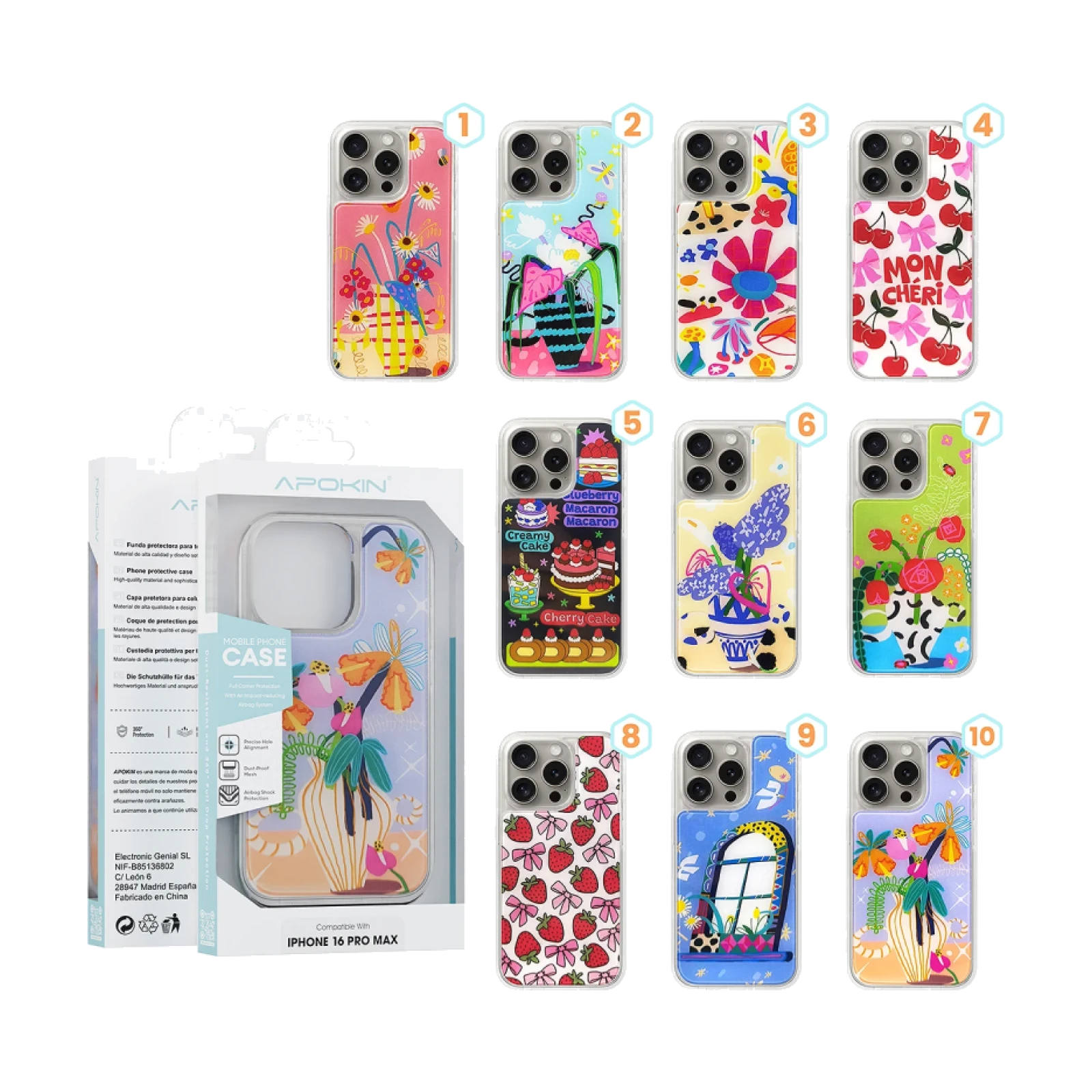 Funda para iPhone 15 Pro Laminada con Dibujos
