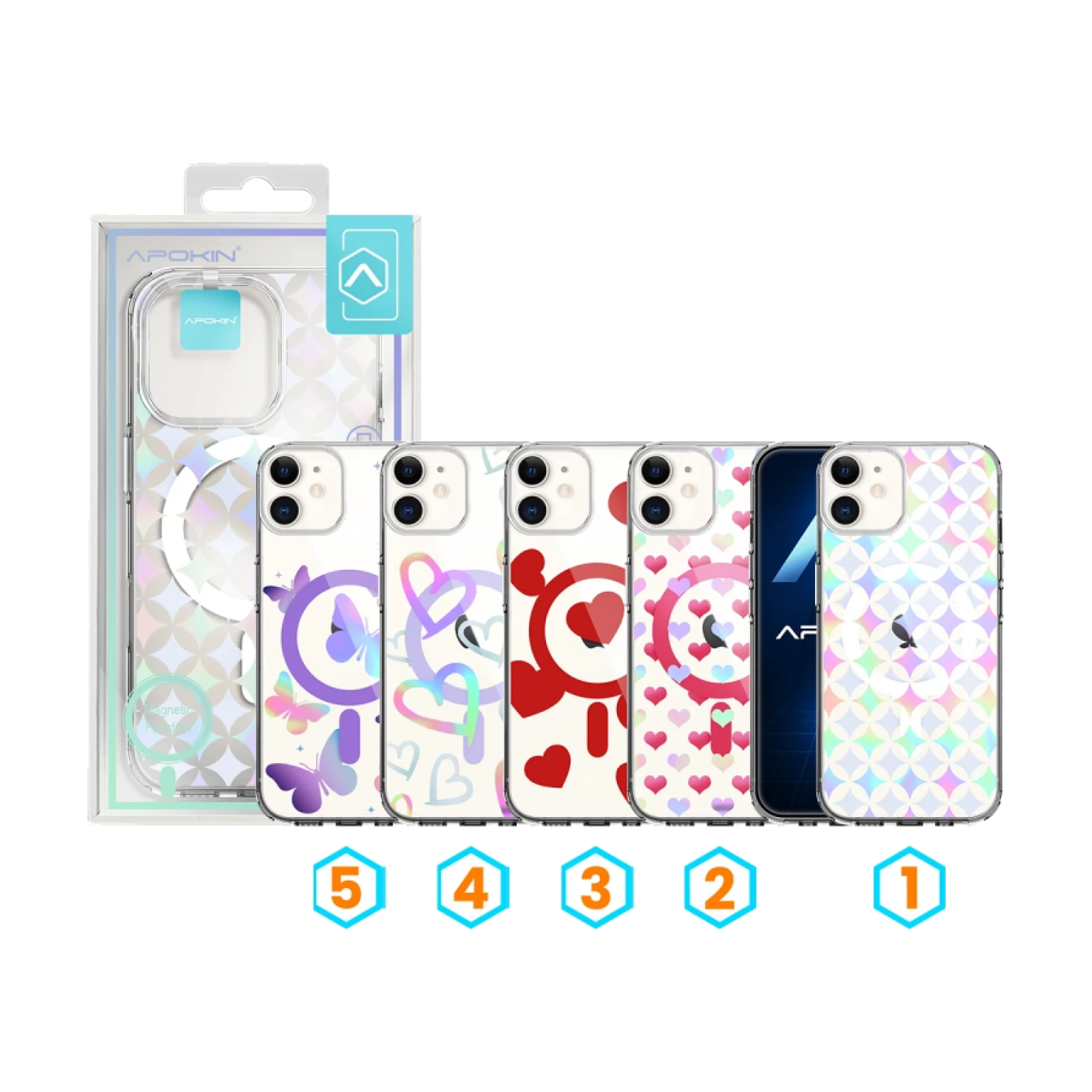 Funda Iridiscente Metalizada Magsafe con Dibujos iPhone 11