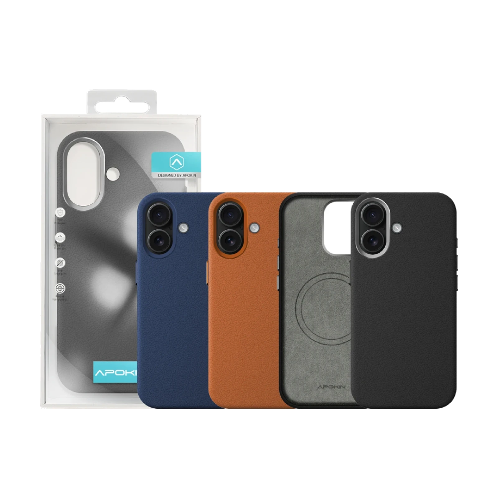 Funda Piel para iPhone 16 Plus