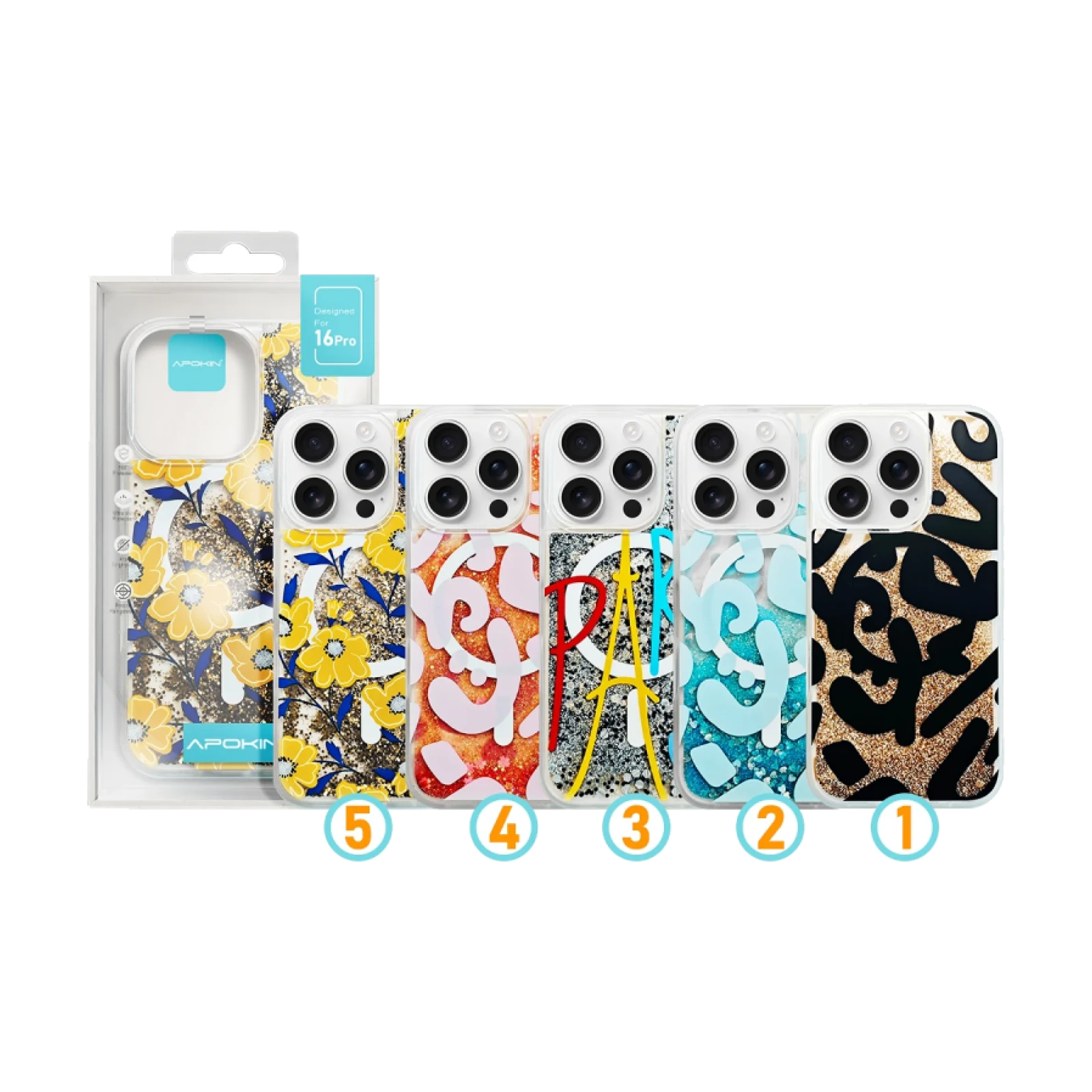 Funda Purpurina Magsafe con Dibujos iPhone 15 Pro
