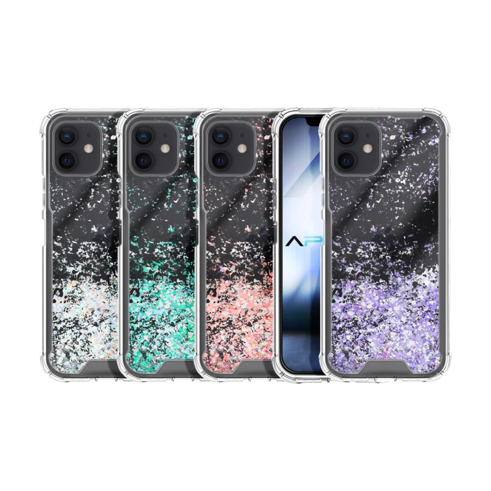 Funda Gel transparente purpurina iPhone 12/12Pro