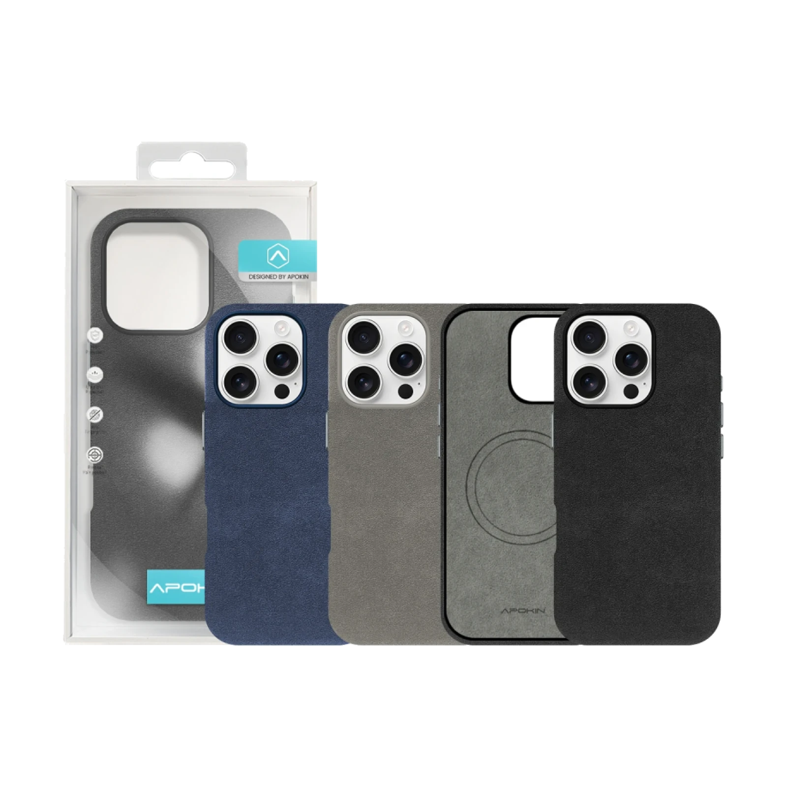 Funda Piel Alcántara para iPhone 16 Pro Max