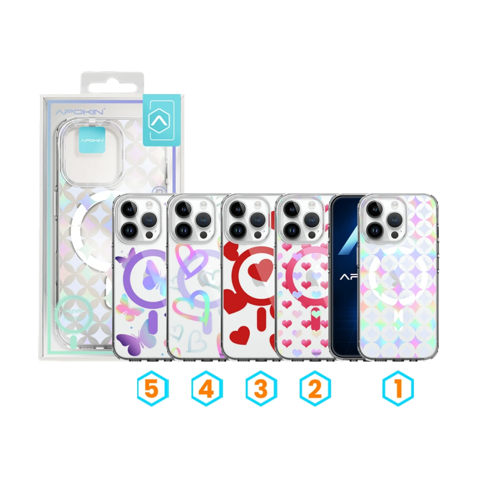 Funda Iridiscente Metalizada Magsafe con Dibujos iPhone 14 Pro Max