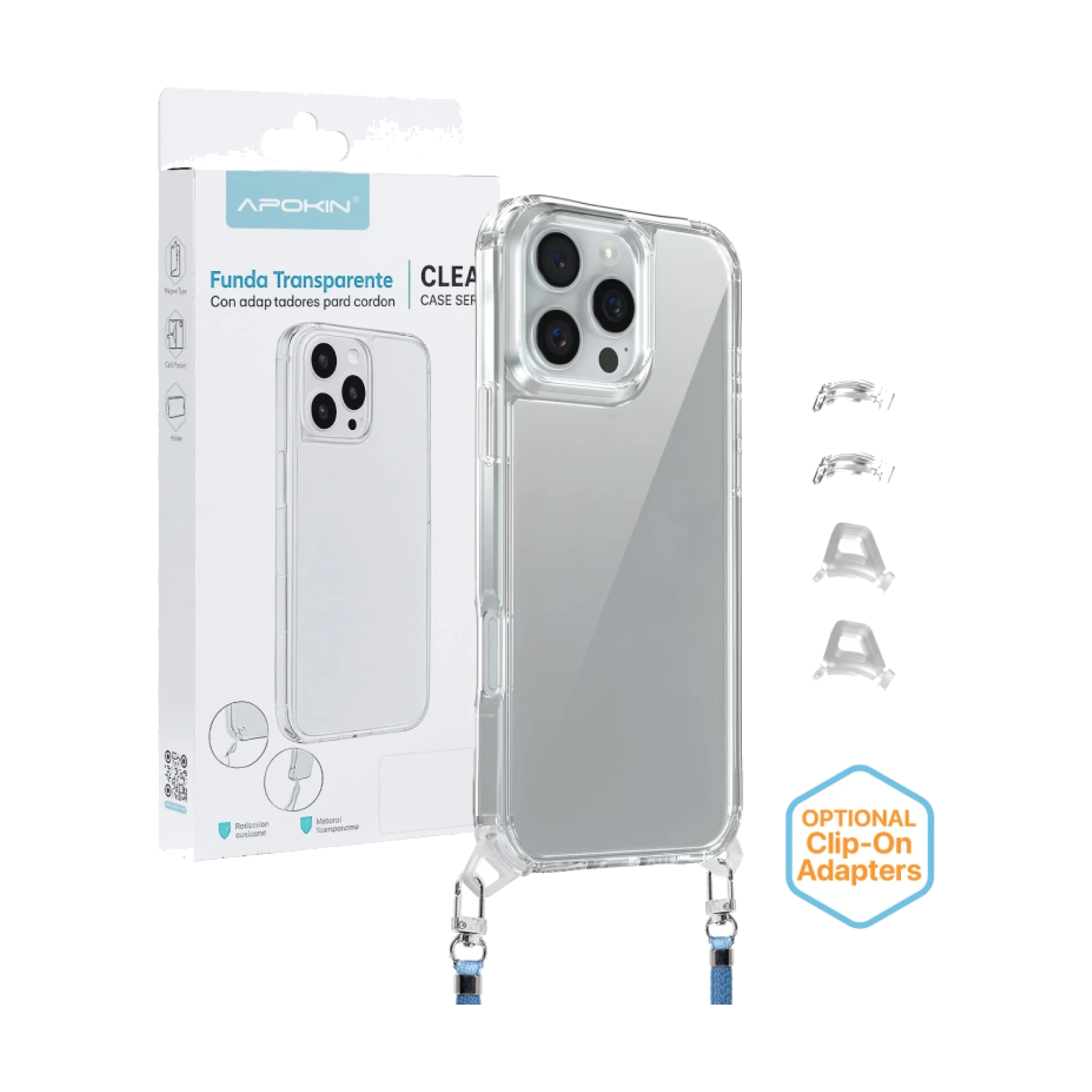 Funda 2en1 ClearStrap Transparente para iPhone 13 Pro