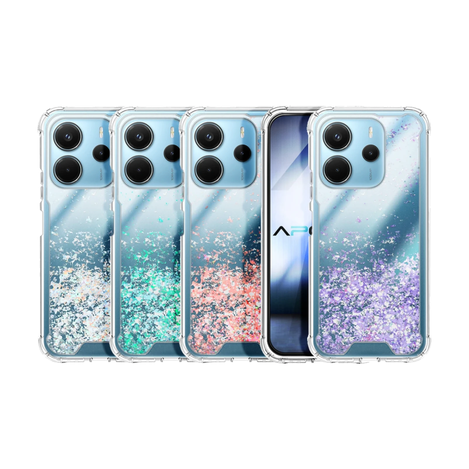 Funda Gel transparente purpurina Xiaomi Redmi Note 14 4G