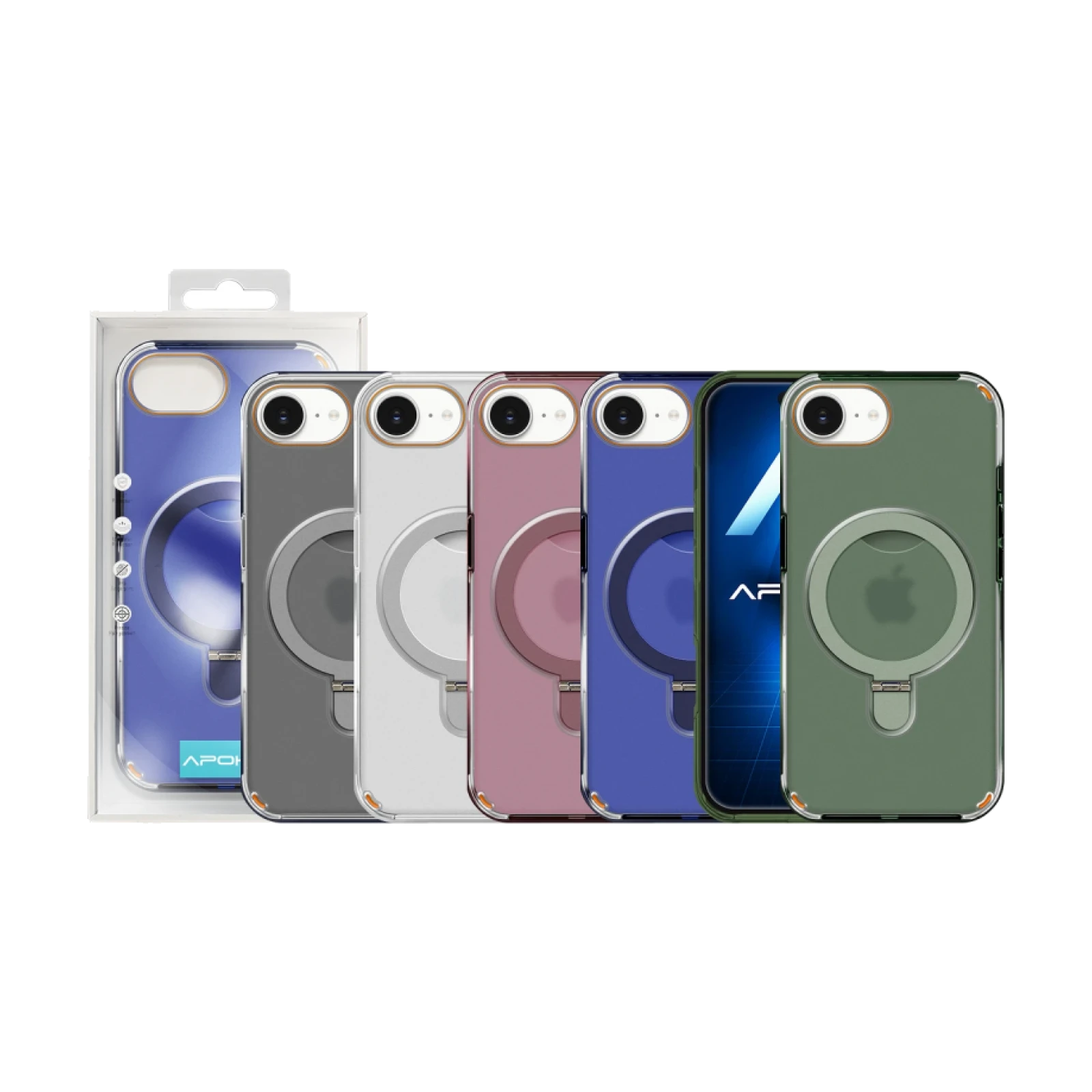 Funda Smoked Magsafe Con Anilla iPhone 16e/17e