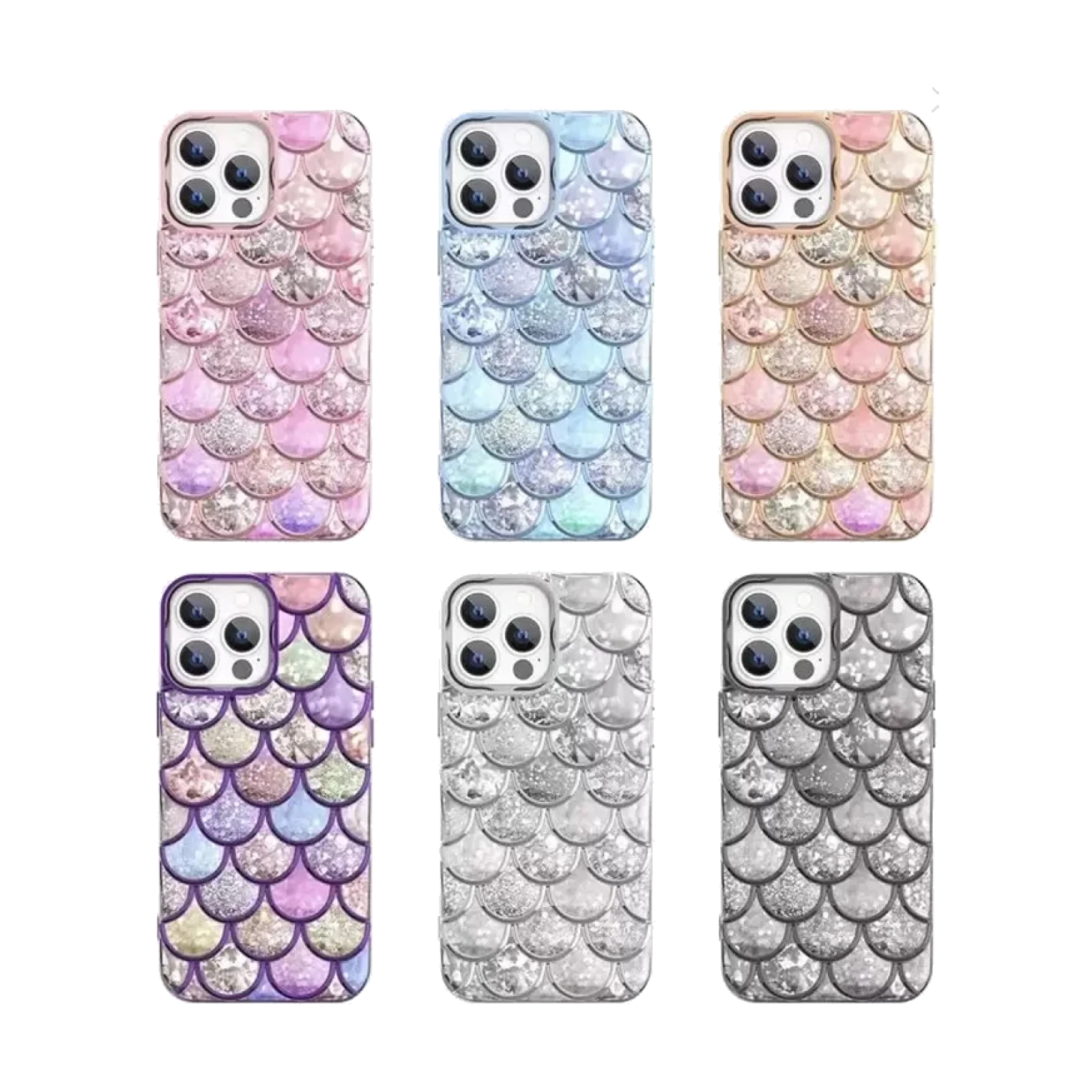 Funda Rombo Efecto Concha iPhone 15 Pro Max Surtidos