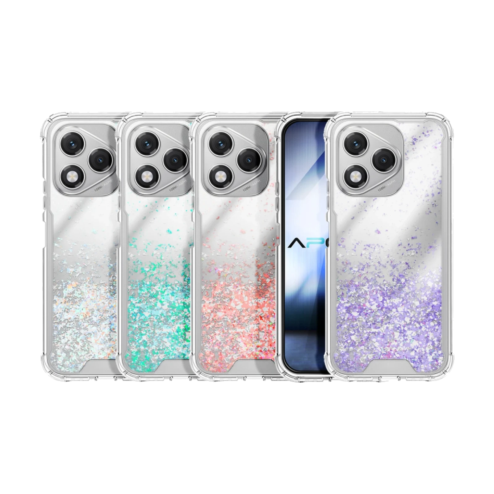 Funda Gel transparente purpurina Honor 400 Lite