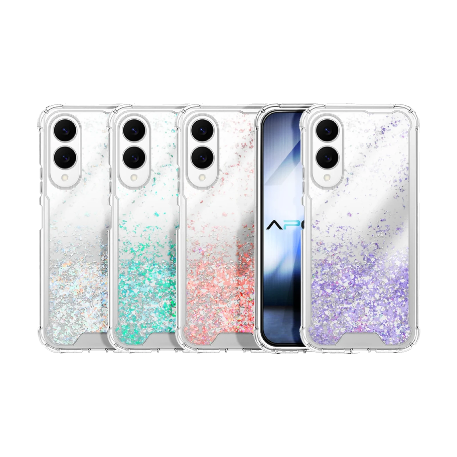 Funda Gel transparente purpurina Samsung S25 Edge