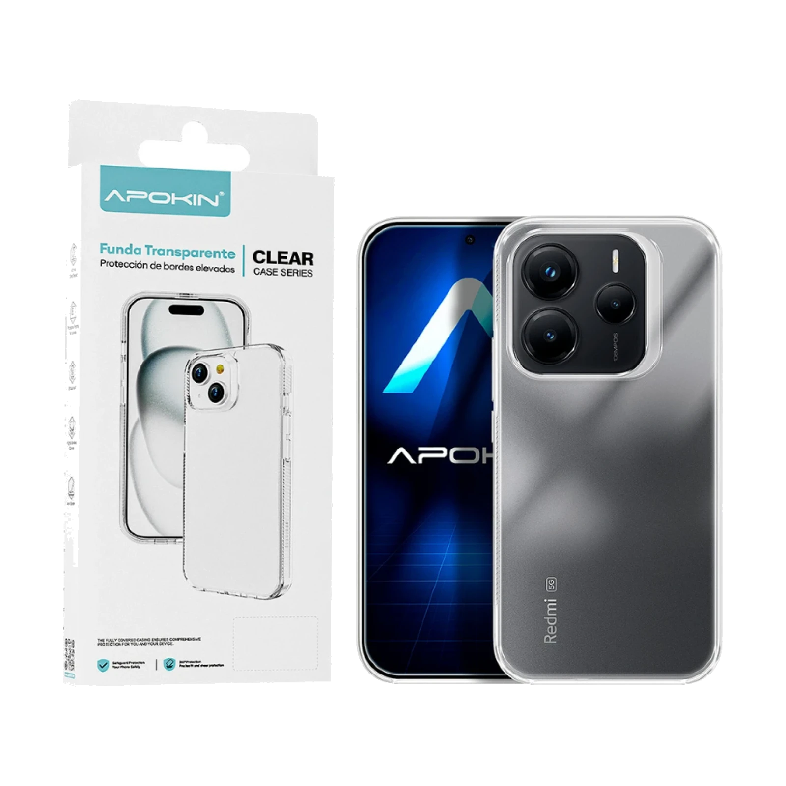 Funda Transparente ABR Antigolpe Premium Xiaomi Redmi Note 14 5G