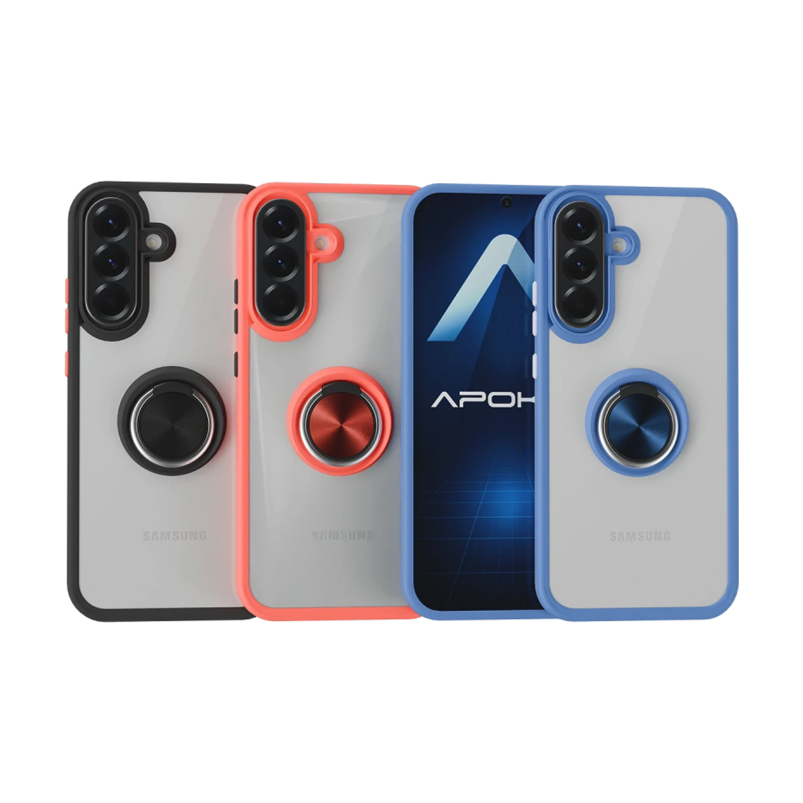 Funda Gel Samsung Galaxy A56 / A36 Iman con soporte Smoked
