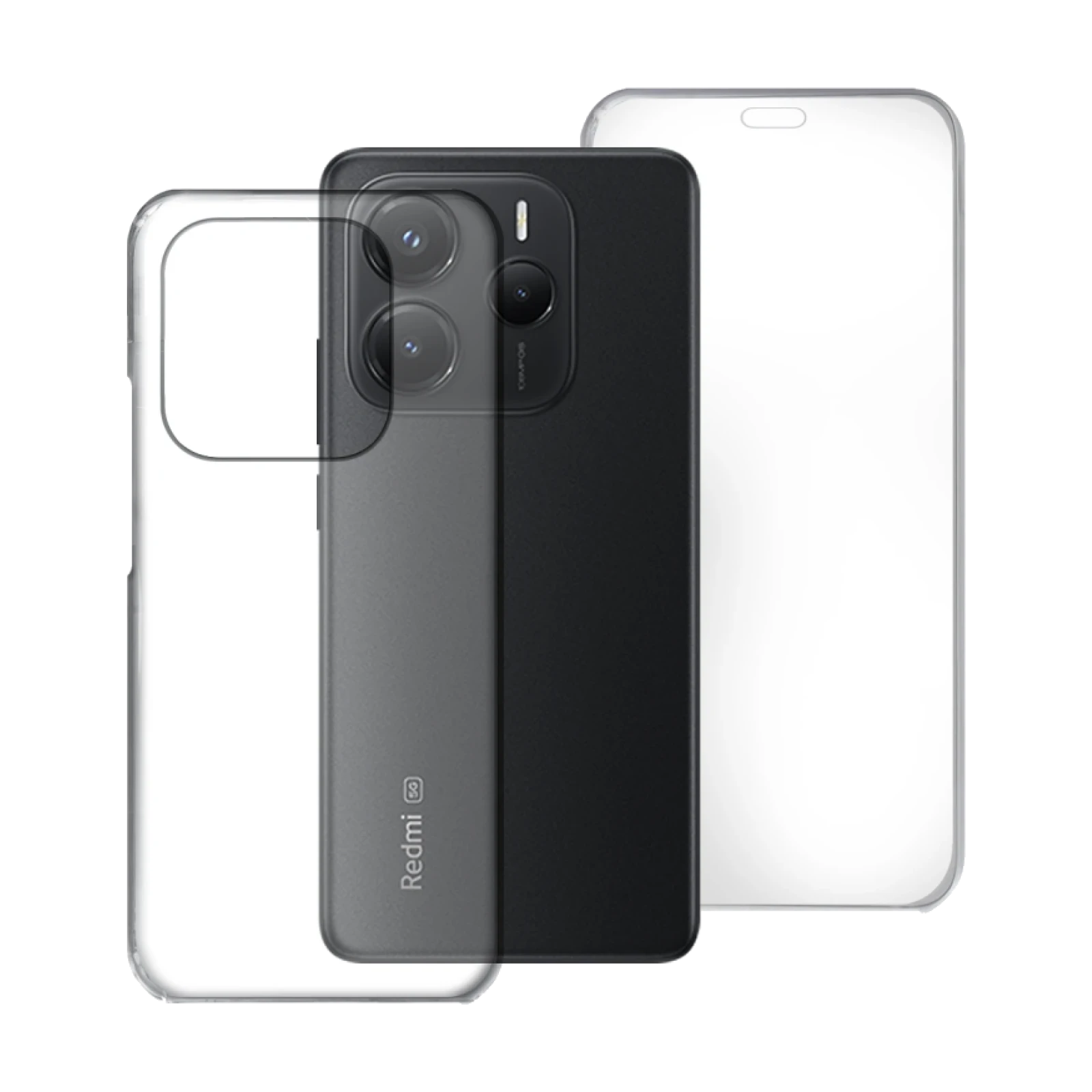 Funda Doble Xiaomi Redmi Note 14 4G Silicona Transparente Delantera y Trasera