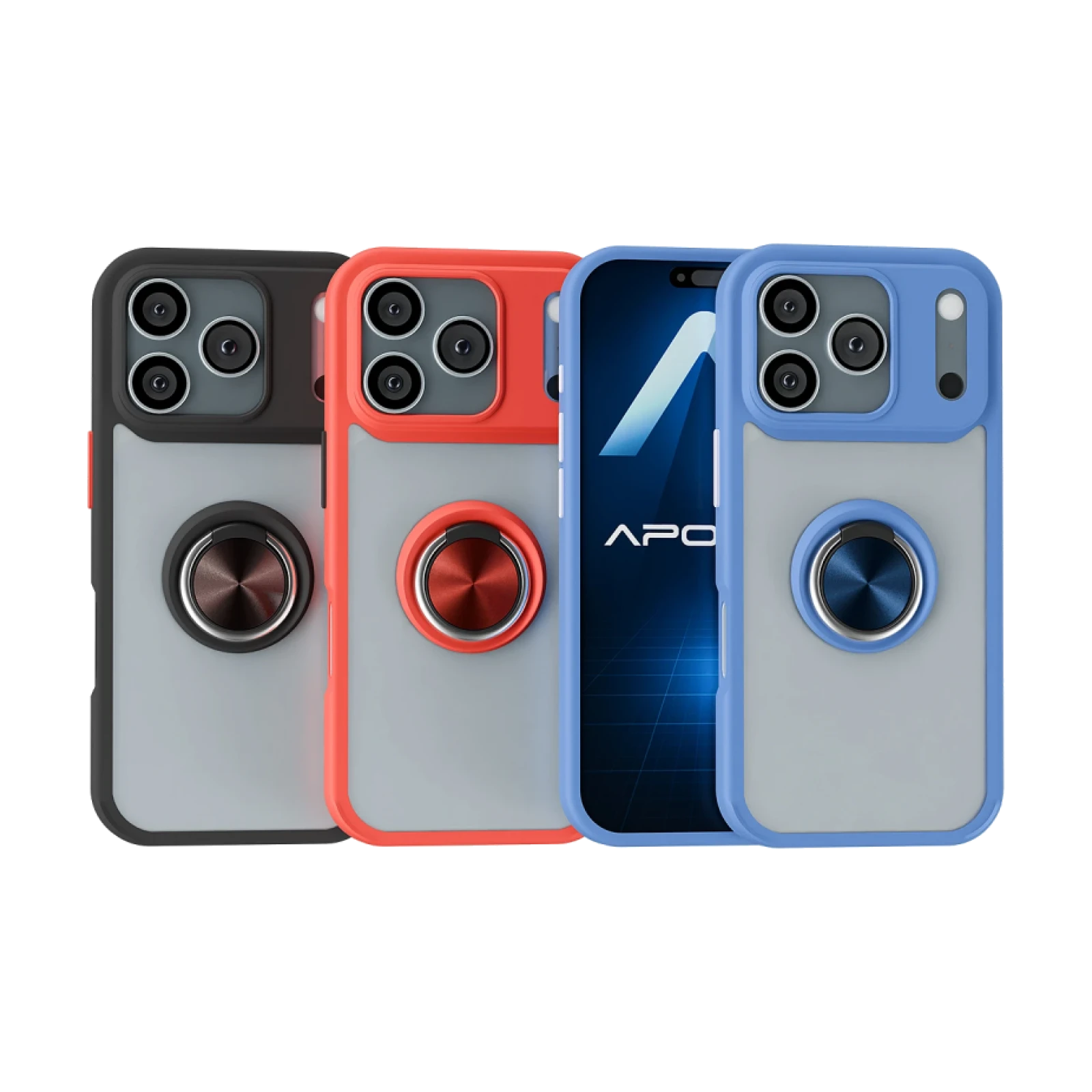 Funda Gel iPhone 17 Pro Iman con soporte Smoked
