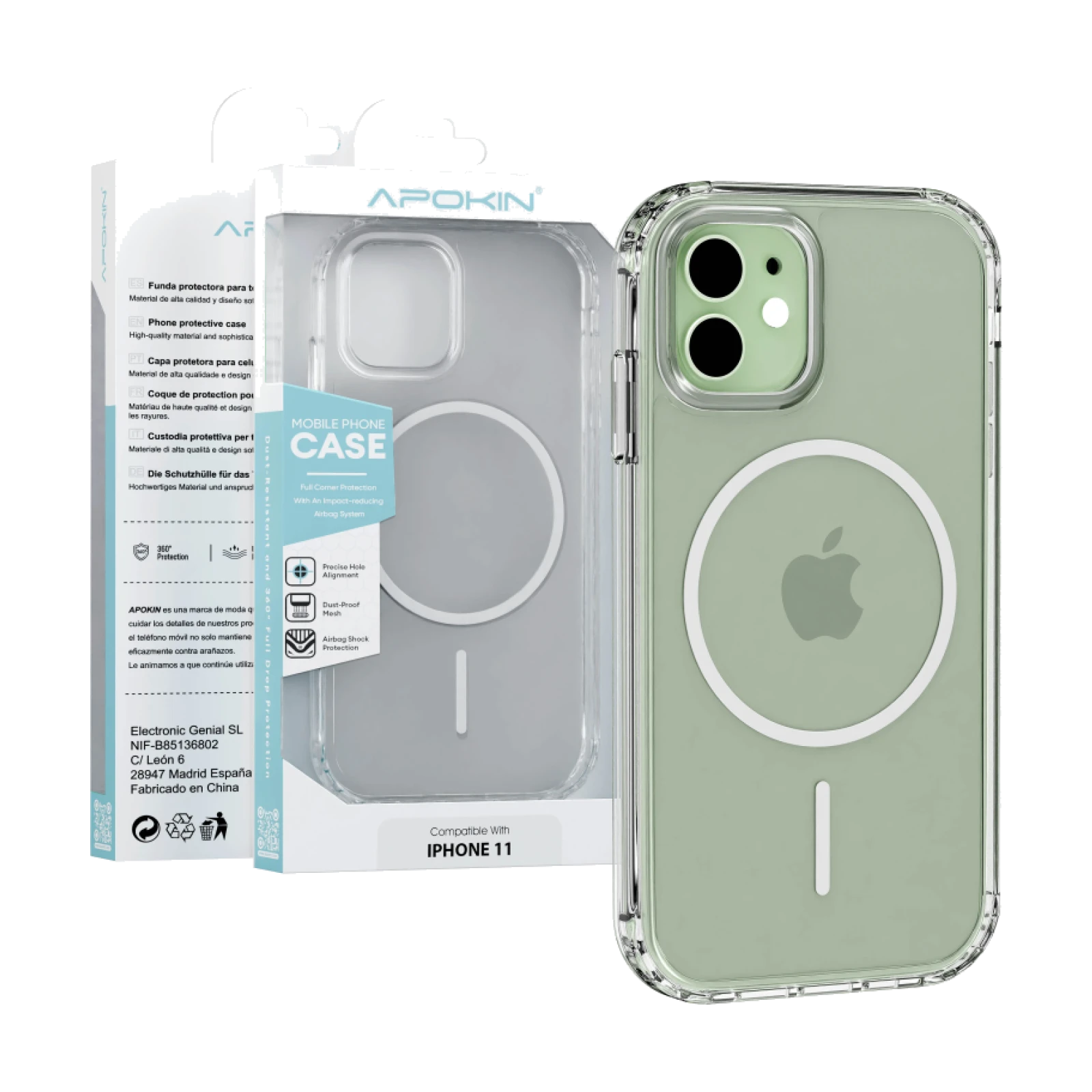 Funda Apokin Transparente MagSafe Basic para iPhone 11