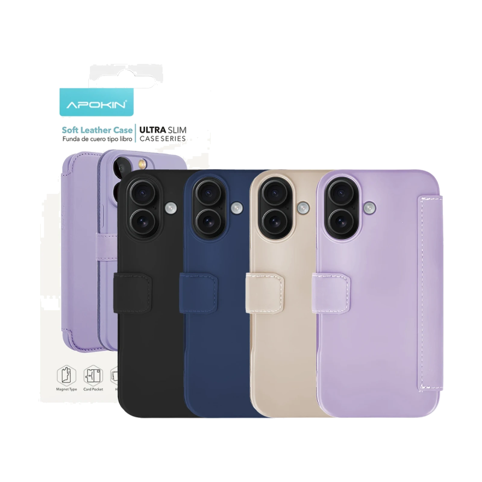 Funda de Tapa Silicona Suave para iPhone 17