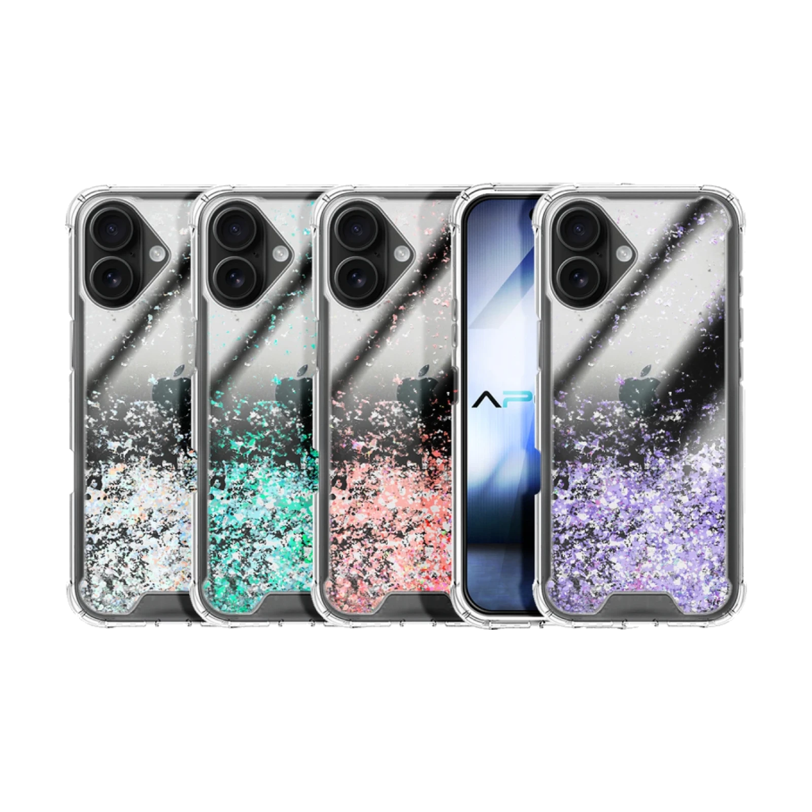 Funda Gel transparente purpurina iPhone 17
