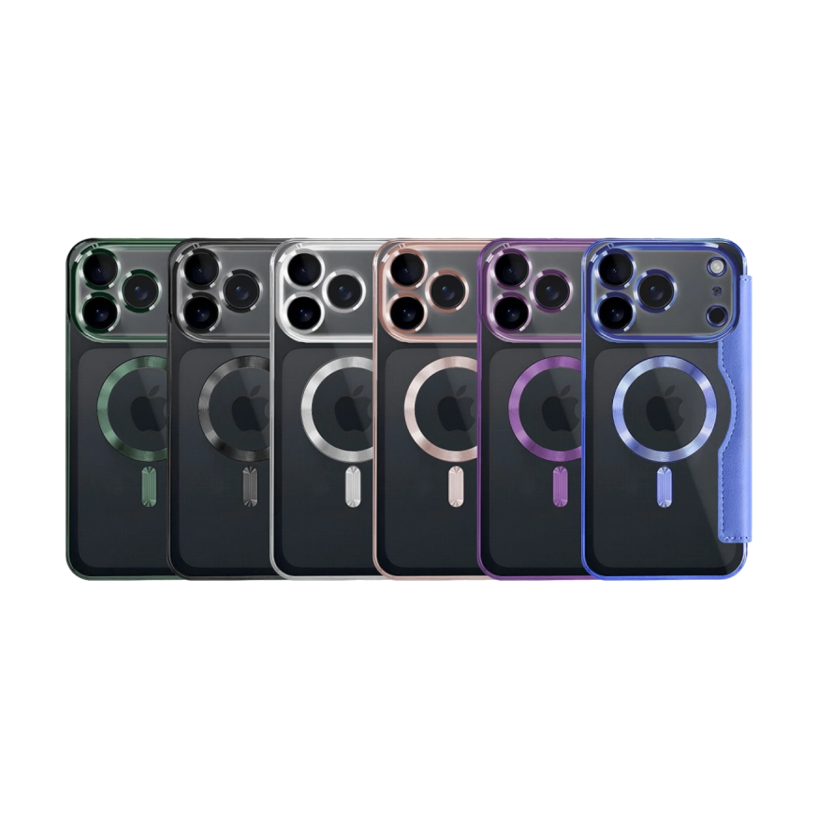 Funda Mocome de Tapa Cromado con Magsafe para iPhone 17 Pro
